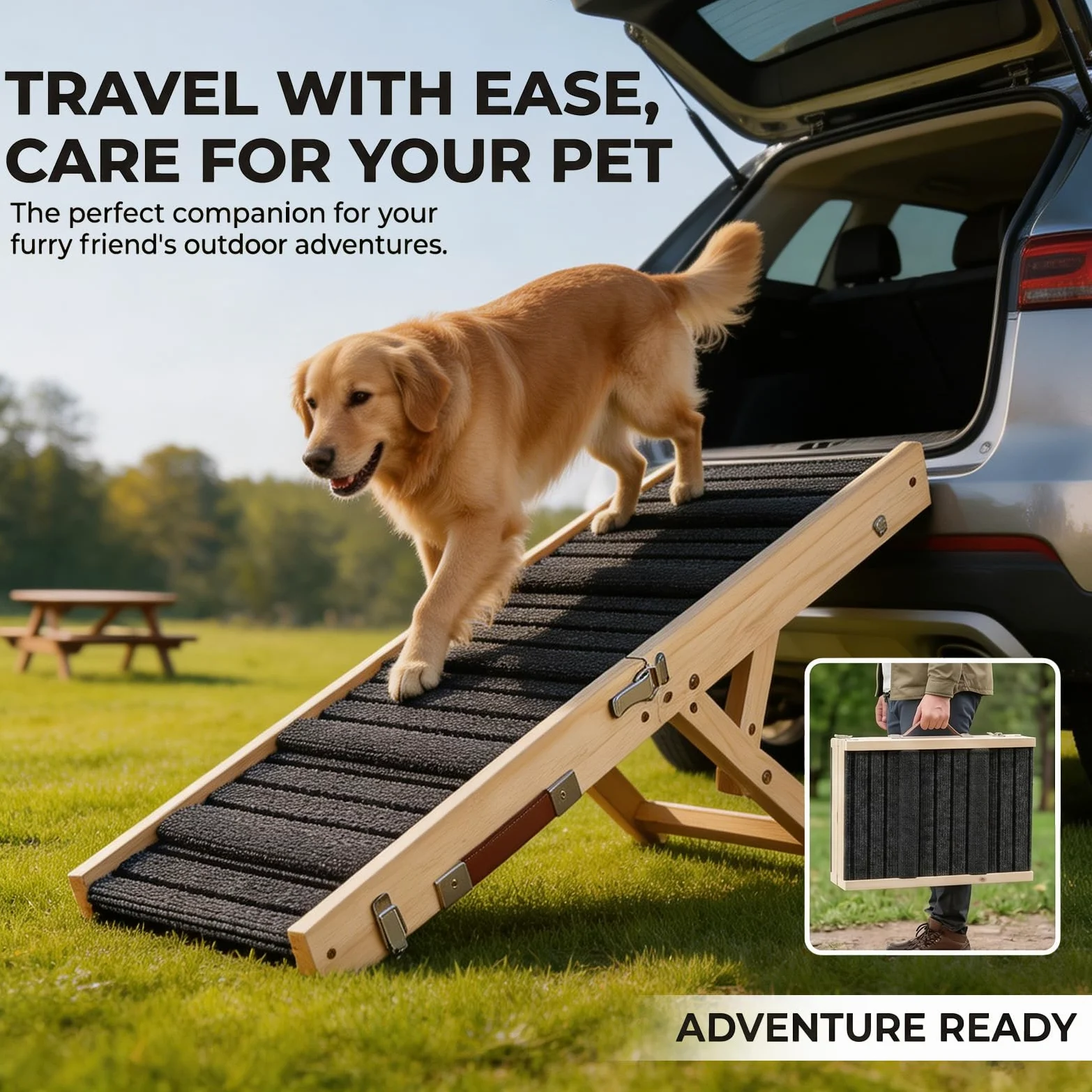 Rampa para Perros Plegable Pequeños, Rampas para Perros Ajustable, Rampa Perro Apto para Camas de Mascotas y sofás