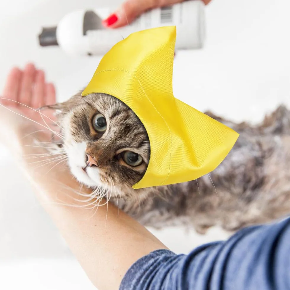 Gorros de ducha para gatos, gorro de baño impermeable para gatitos, protección para los oídos para gatos, gorro para mascotas, protector de orejas, gorro de ducha para gatos y perros pequeños, baño