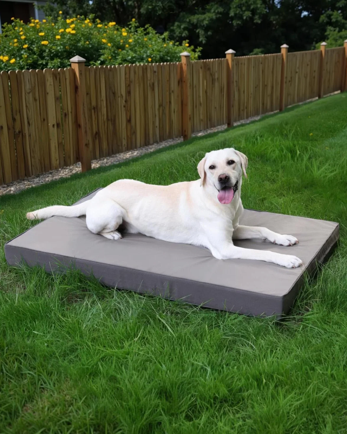 Ortopédica Cama Perros Medianos,Doble Cara De Cuero Sintético,Iimpermeable Cama de Perros,Funda Extraíble Lavable,Gris,88x55x7cm