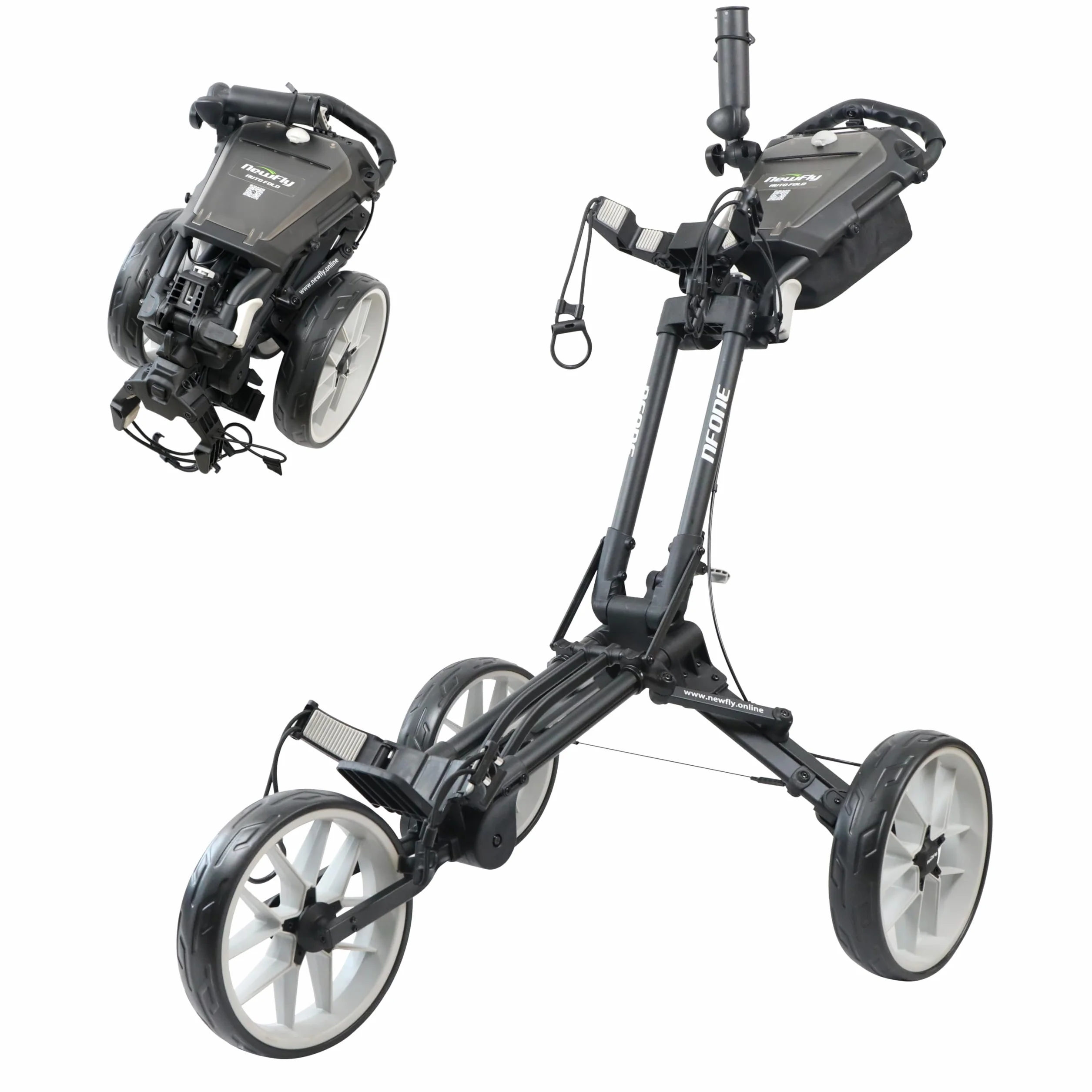 Newfly Triciclo Carrito de Golf Plegado Semiautomático Compacto Ultraligero