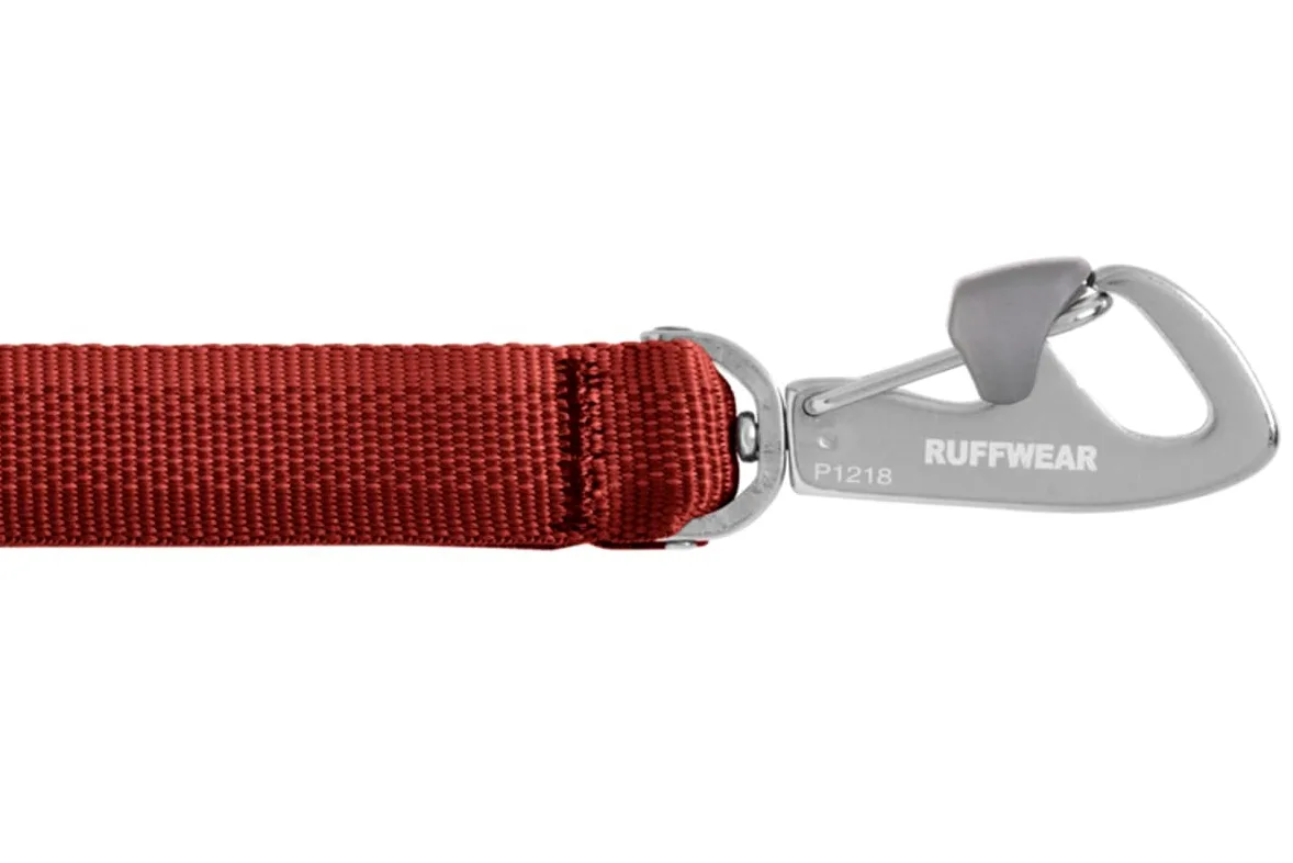 RUFFWEAR Correa de Perro, Front Range Leas, Ligera y Duradera, 1,5 m con manija Acolchada y Clip Crux Giratorio Seguro, Correa Tubelok compacta y aerodinámica, Red Clay