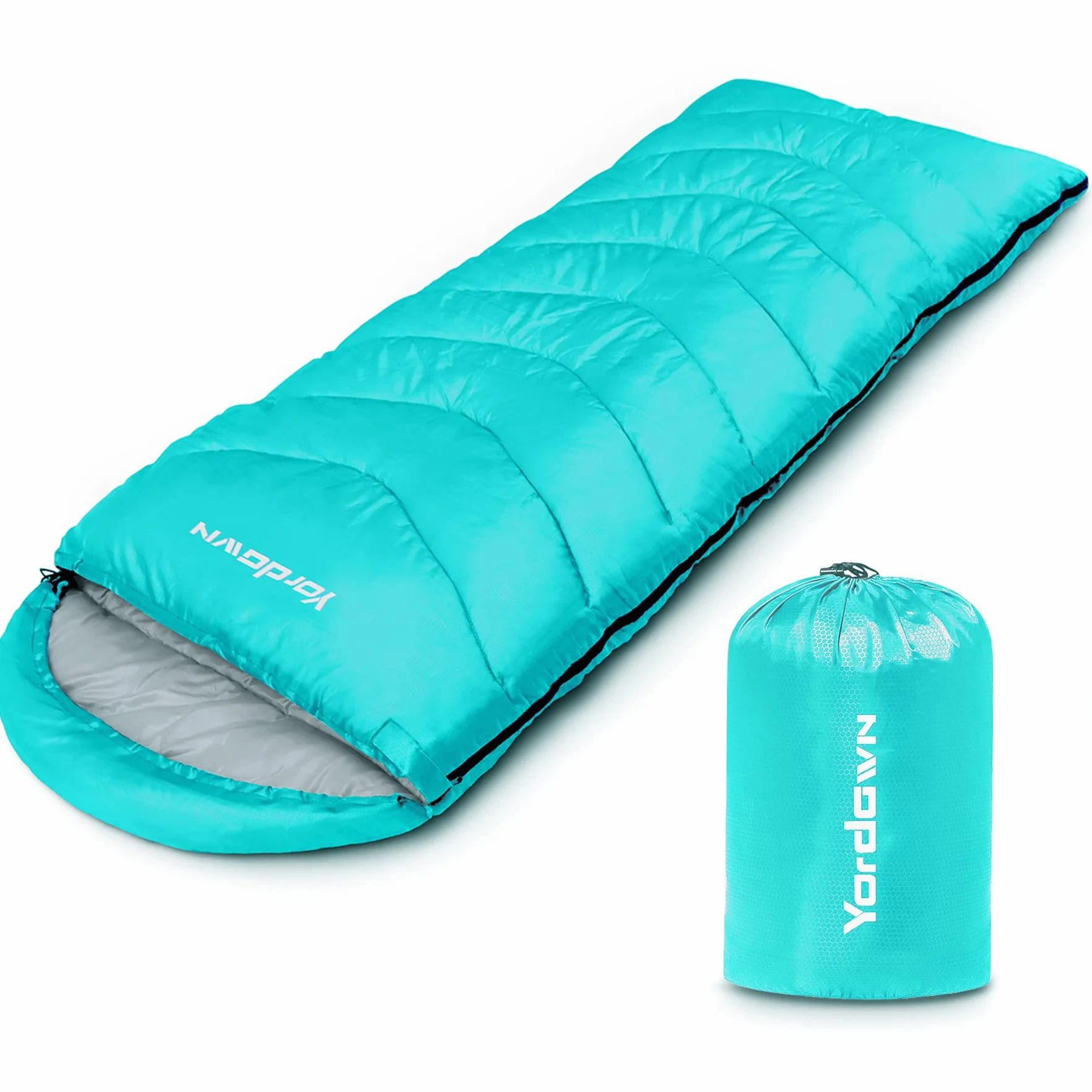 Saco de Dormir Adulto Niños Ultraligero Compacto 4 Estaciones Impermeable Camping Senderismo