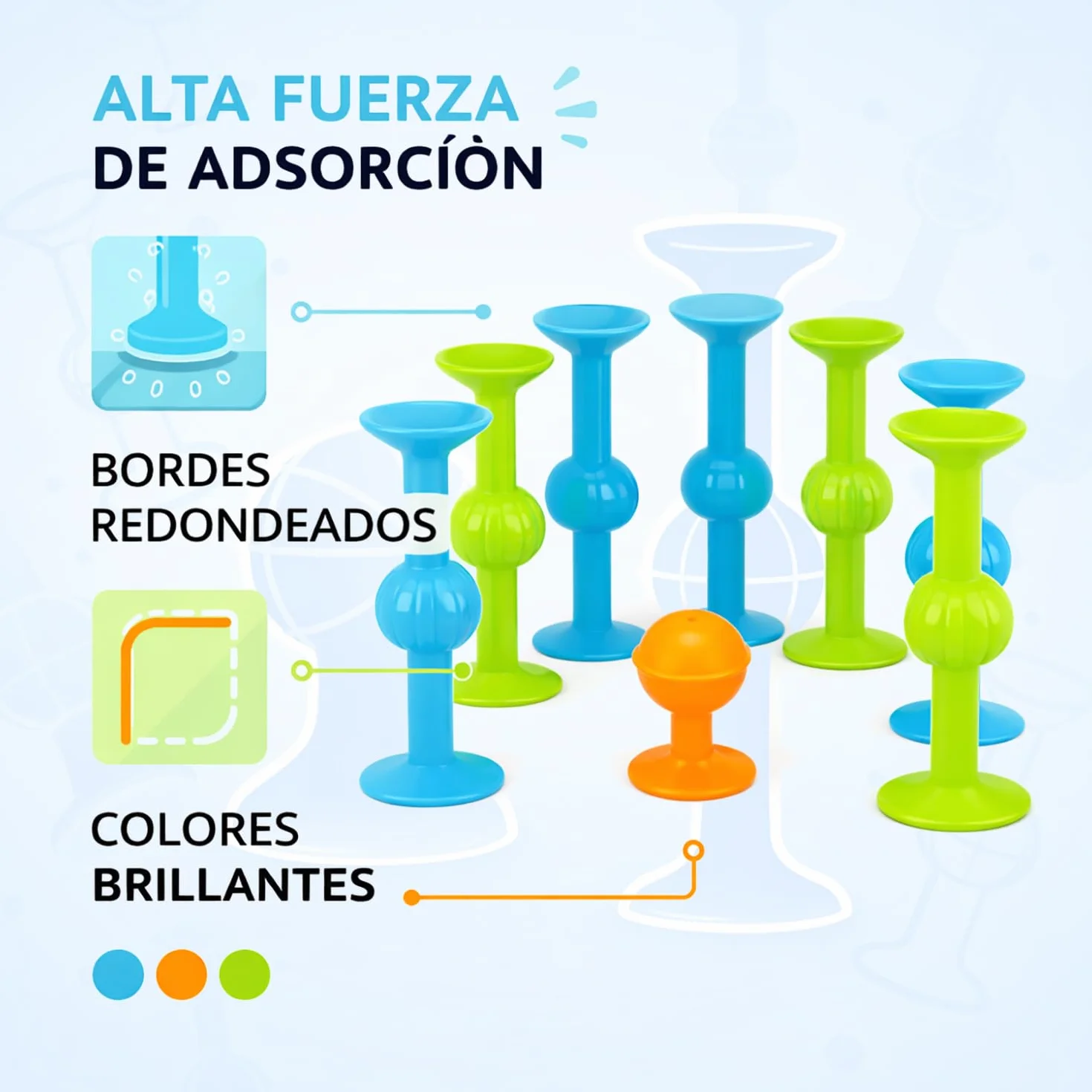 TIENDA EURASIA Juego de Dardos con Ventosa 9 Piezas Dardos de Silicona sin Látex Multicolor