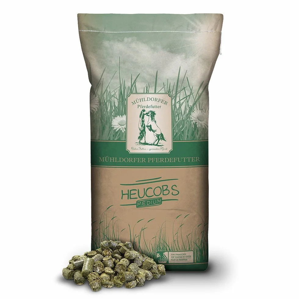 Mühldorfer Heucobs - Juego de heno para remojo (20 kg, para Todos los Caballos, también para alérgicos)