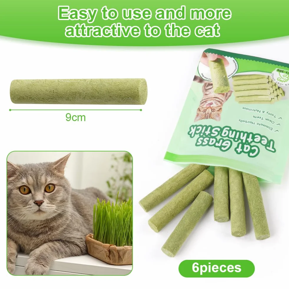 OSDUE Golosina Masticable Liofilizada para Limpieza de Dientes - 30g Palillos Gatera, 6 Piezas