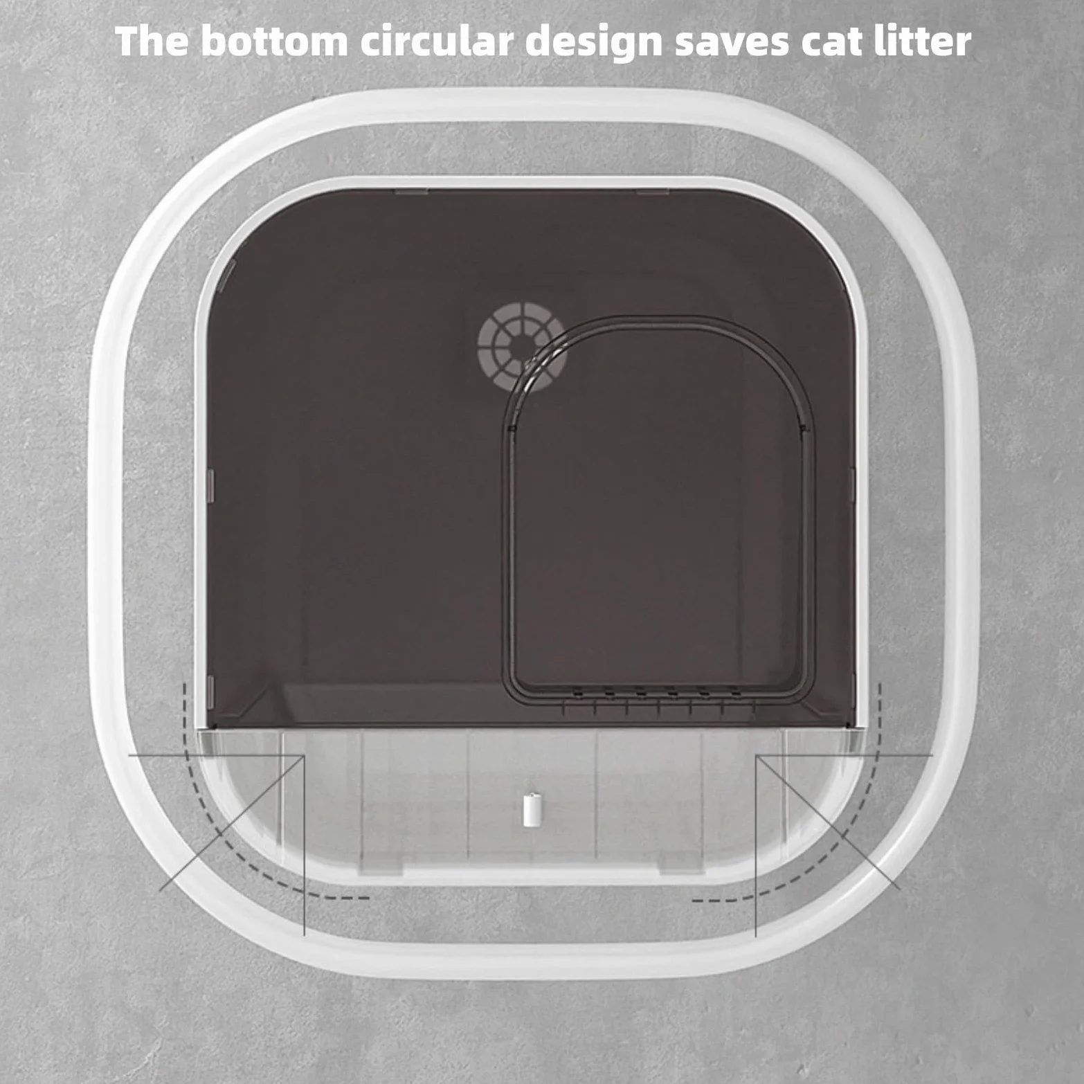 Caja de arena grande para gatos – Bandeja de arena esquinera para gatos – Inodoro profundo de plástico – Casa de arena para gatos – Control de olores y fácil limpieza – Gato dentro de 7,5 kg –