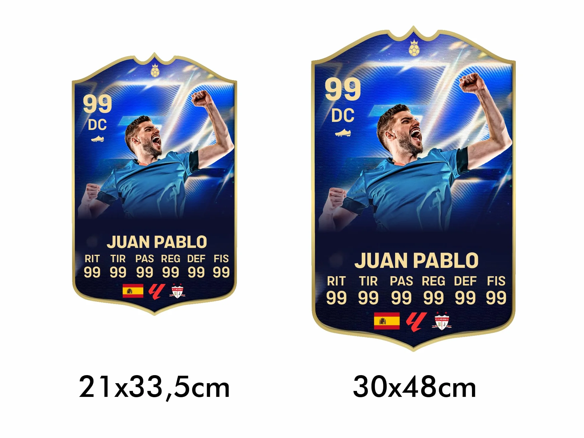 Oedim Carta de Fútbol Personalizada Diseño Toty Heroe 2026, Varias Medidas y Materiales