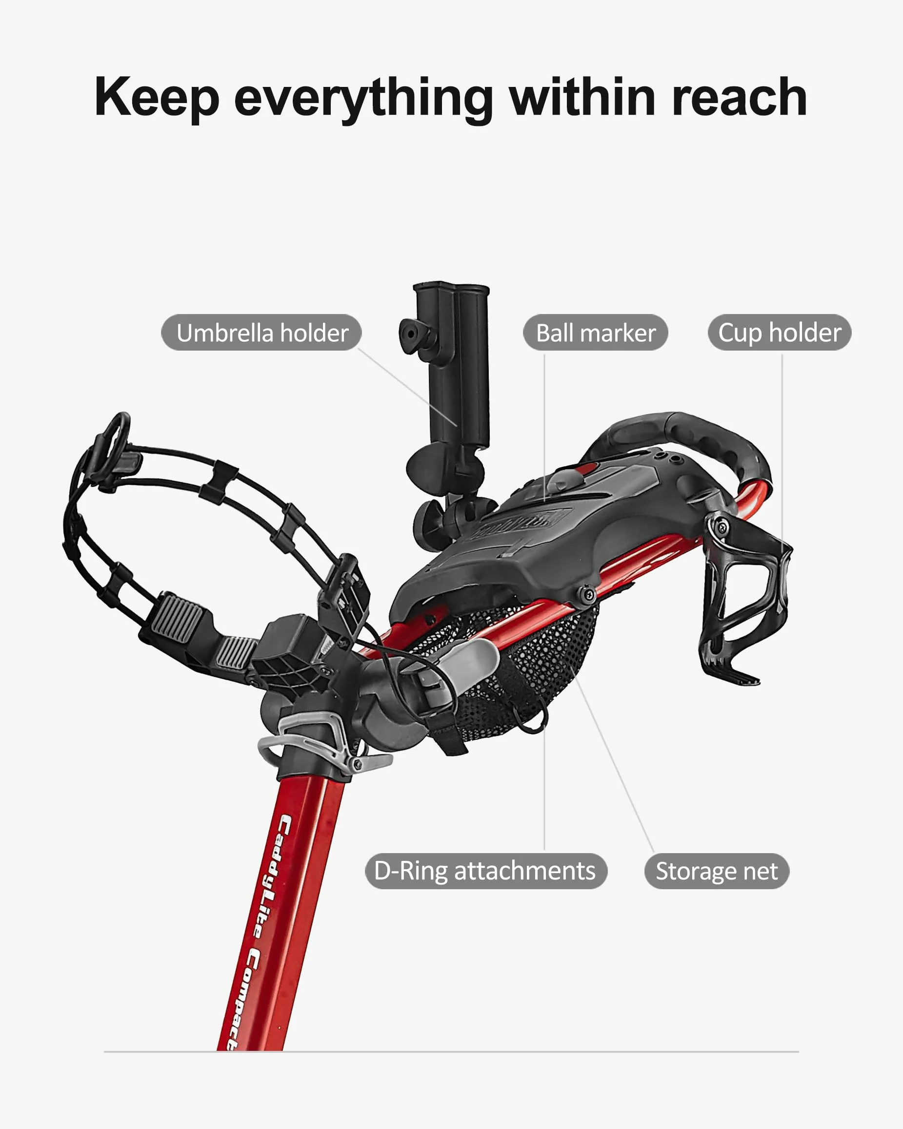 Caddytek CaddyLite Carrito de Golf Compacto semiautomático Plegable