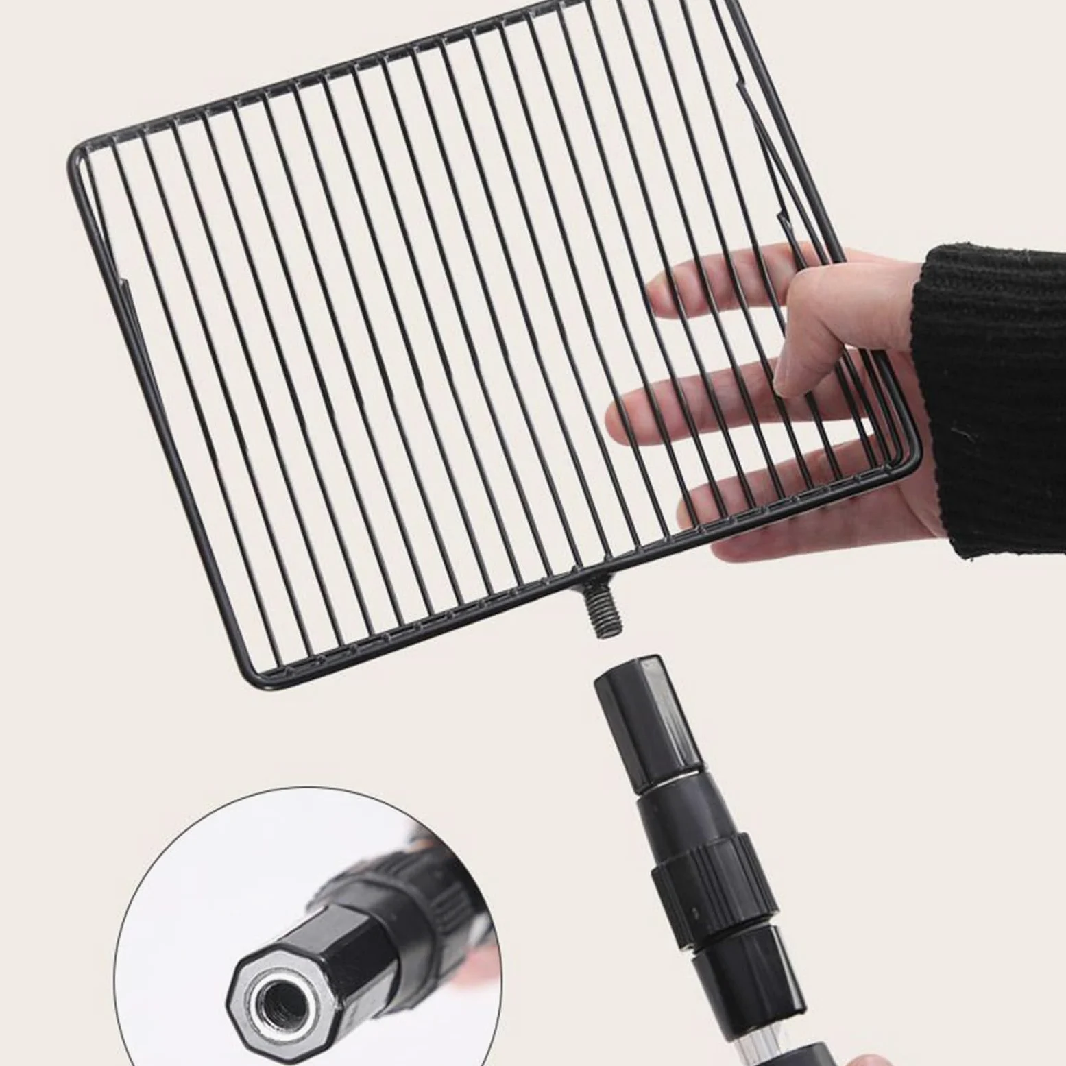 Pala para Arena de Gatos, Pala telescópica Robusta for jardín, Aves de Corral, Patio Trasero, establo, Perros, Conejos y Uso en Exteriores