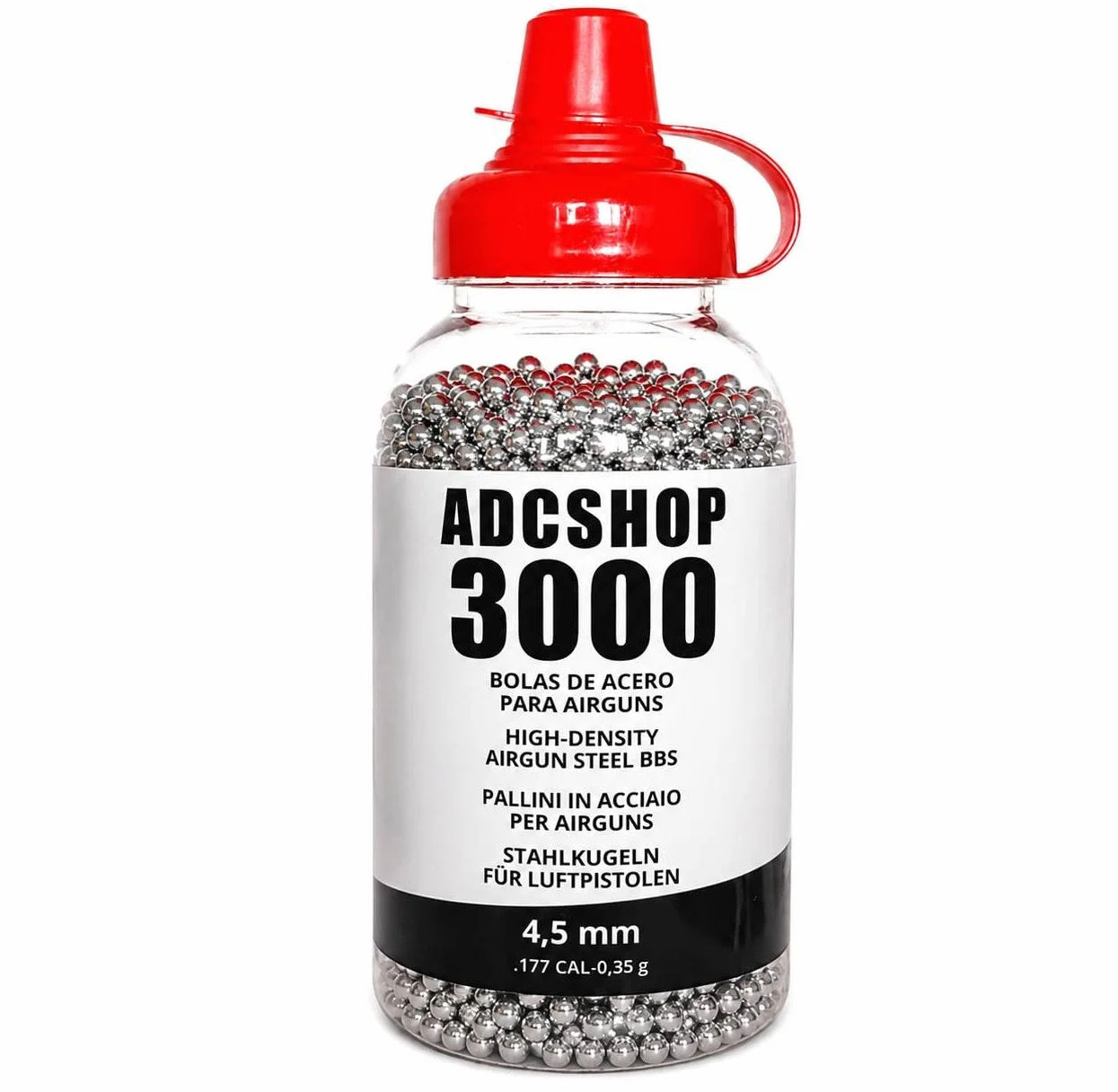 Bolas de Acero Calibre 4.5 mm 3000 Unidades para Pistolas Aire Comprimido CO2