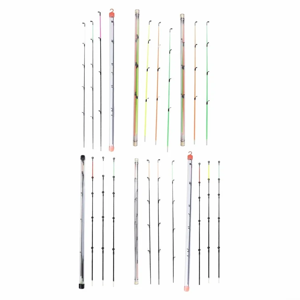 Puntas de repuesto de fibra de vidrio para pesca de carpa, secciones superiores extra duras de acción rápida, juego de puntas de carcaj