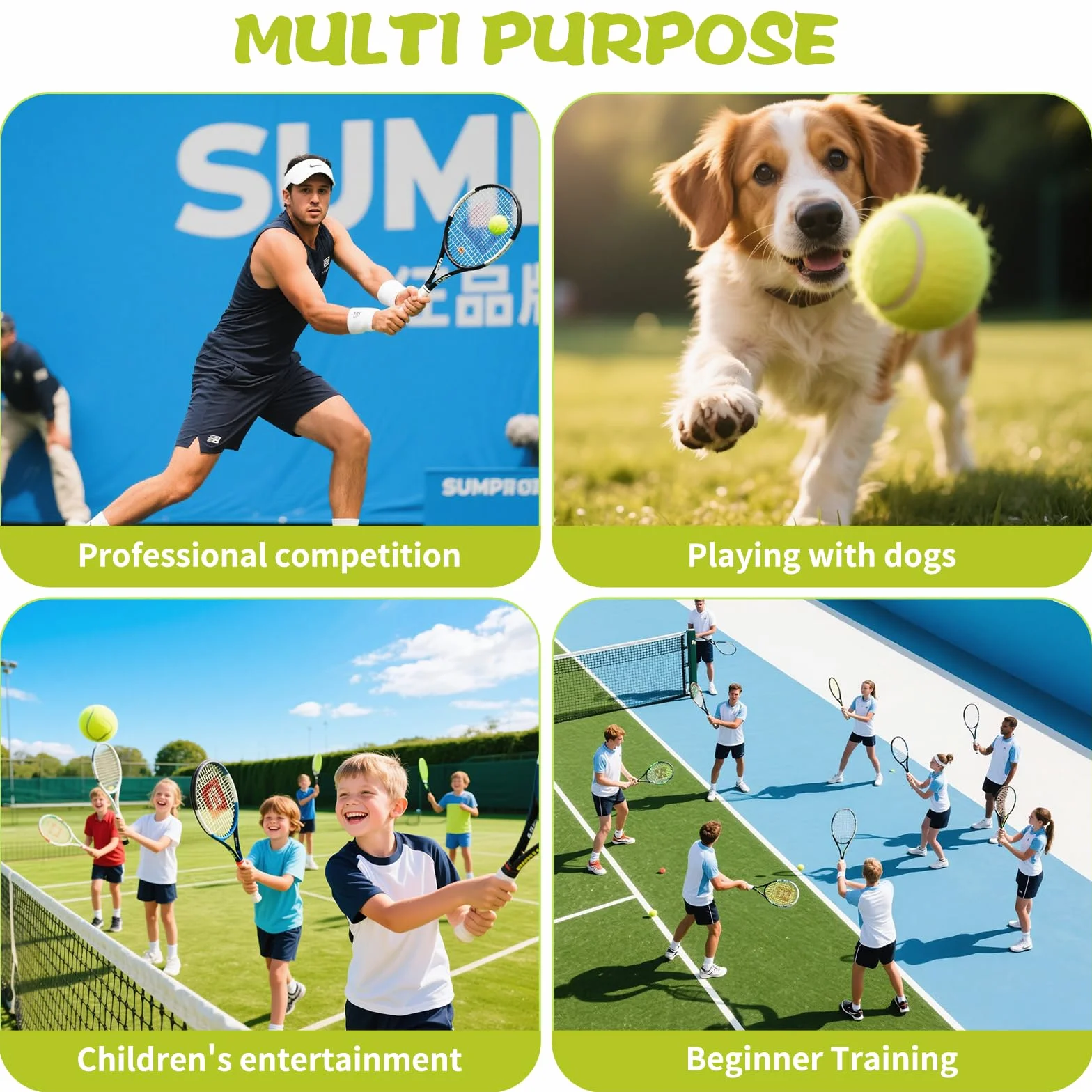 Pelotas de Tenis 12 Piezas para Práctica, Principiantes, Máquinas y Perros