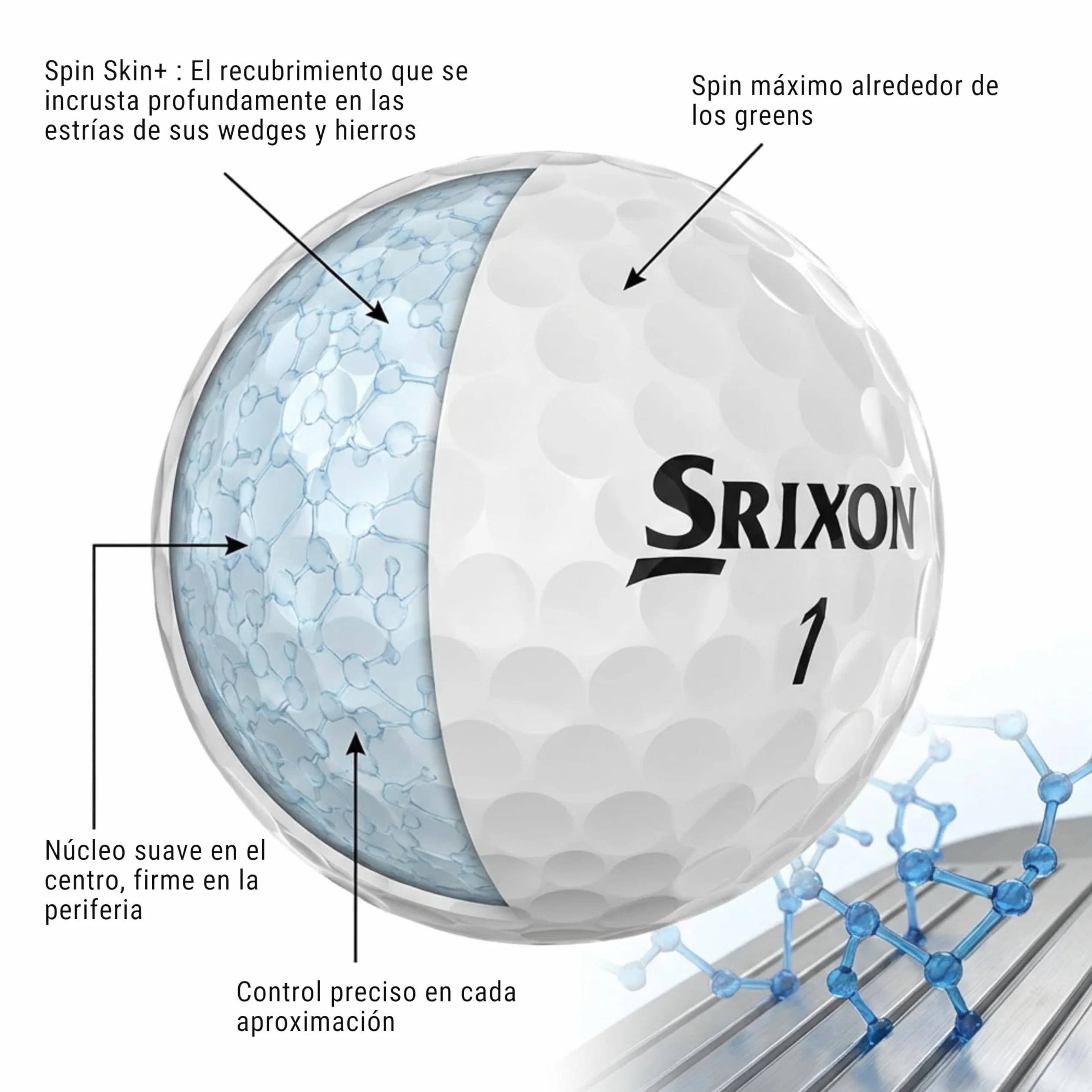 Srixon Q-Star Tour Pelotas de Golf Cubierta Uretano Alta Gama Ultrafina Spin Skin+ FastLayer Core 12 Unidades