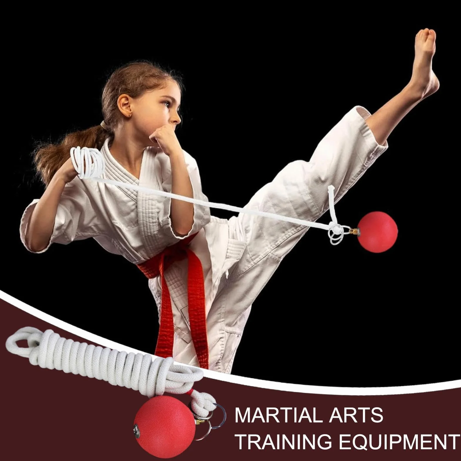 Práctica de lanzamiento de martillo, entrenador de dardos de cuerda, goma - Entrenador tradicional chino de artes marciales