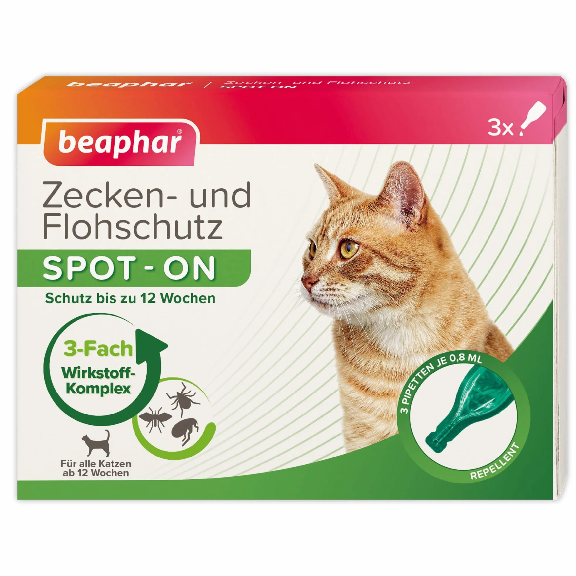 Beaphar Protección contra garrapatas y pulgas Spot-On 3 x 0.03 FL.oz