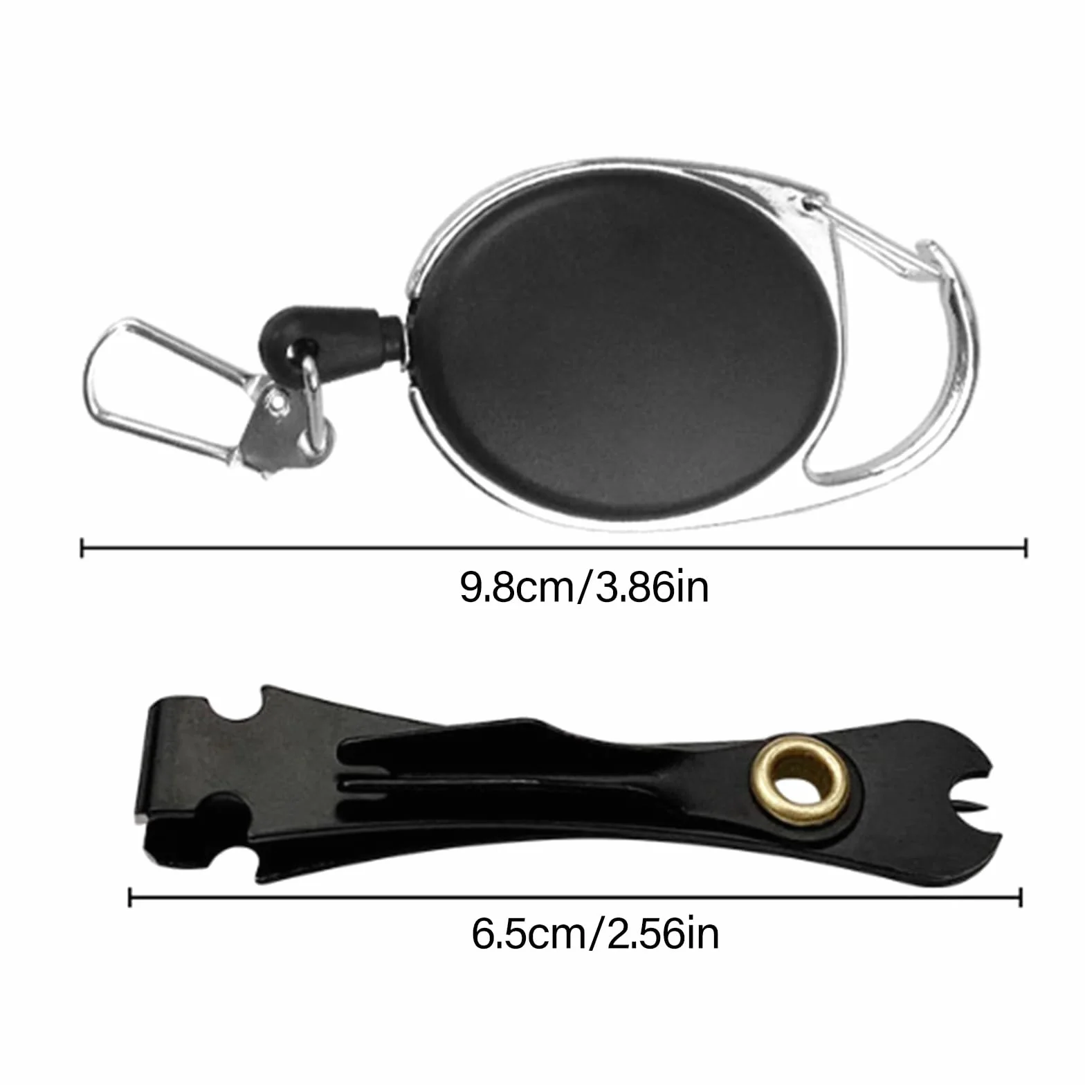 Cortaúñas multifunción de acero inoxidable para pesca con mosca, cortador de nudos y línea