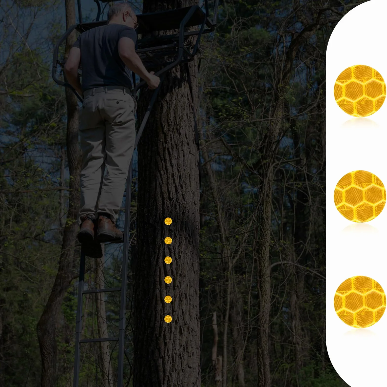 XIHIRCD 100uds Tachuelas Reflectantes para Caza, Senderismo y Supervivencia al Aire Libre