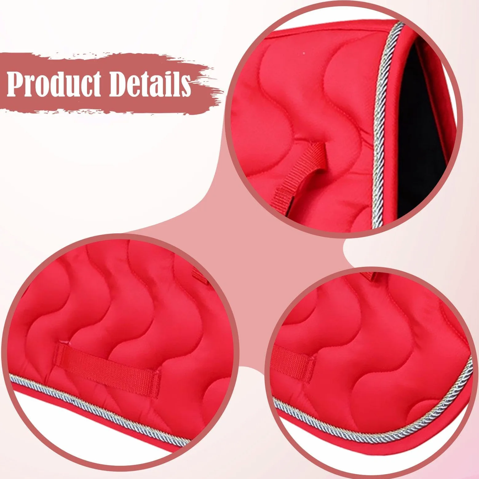 Saddle Pad Cojín Antideslizante para Silla de Montar Material Suave Y Cómodo Función de Absorción de Impactos Adecuado para Entrenamiento Salto