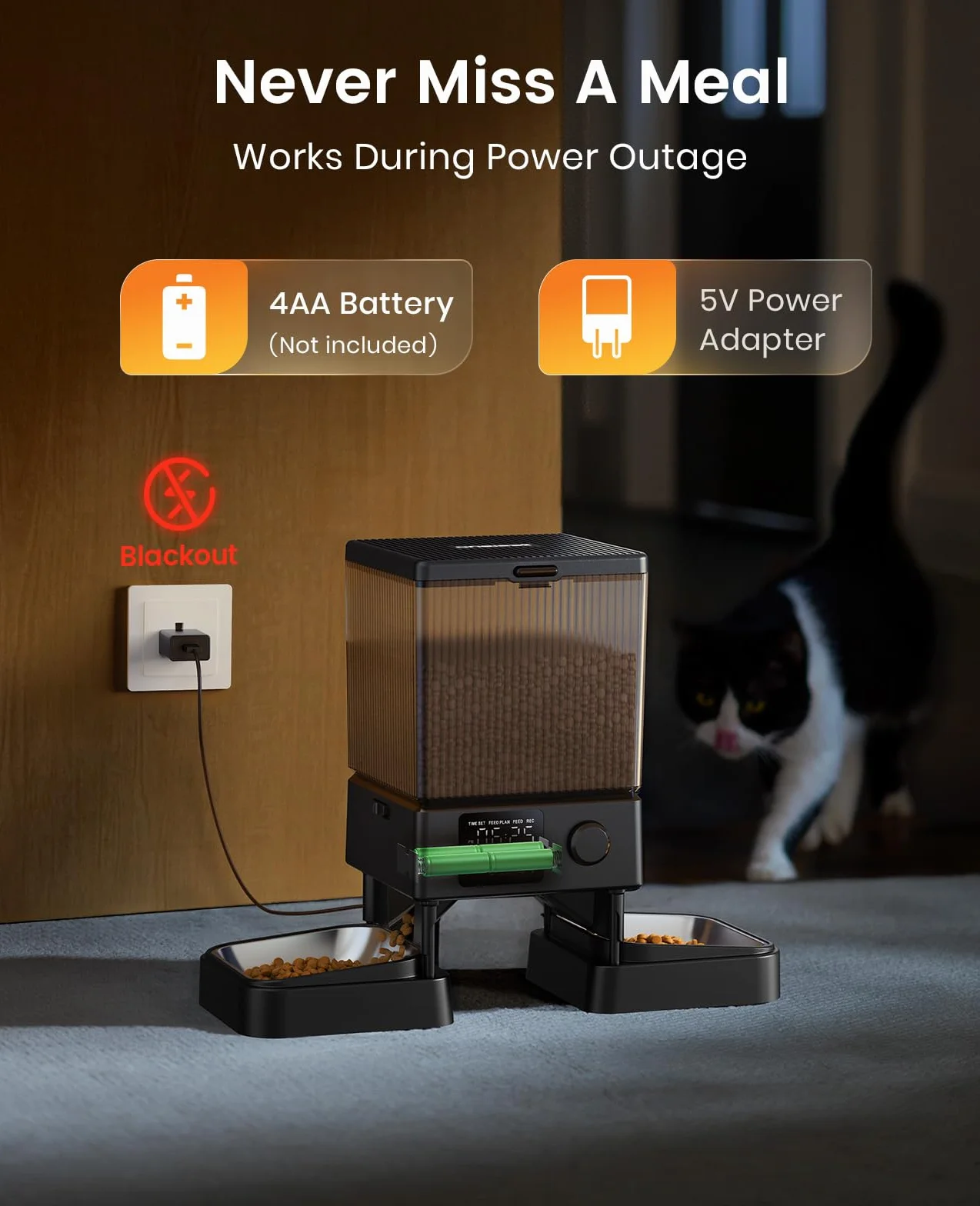 oneisall 5L Comedero automático para Gatos (WiFi)