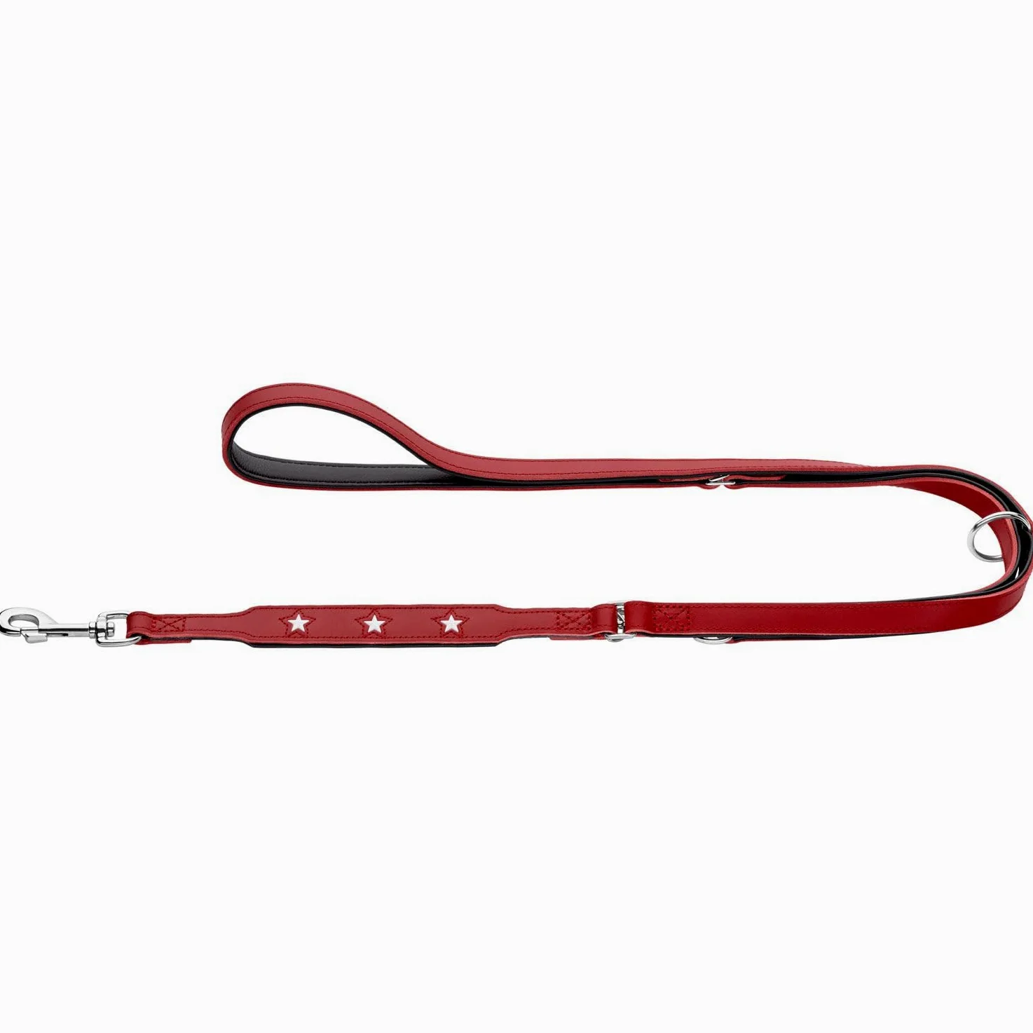 Hunter Magic Star Okoleather - Correa de Entrenamiento, Grande, Color Negro y Rojo