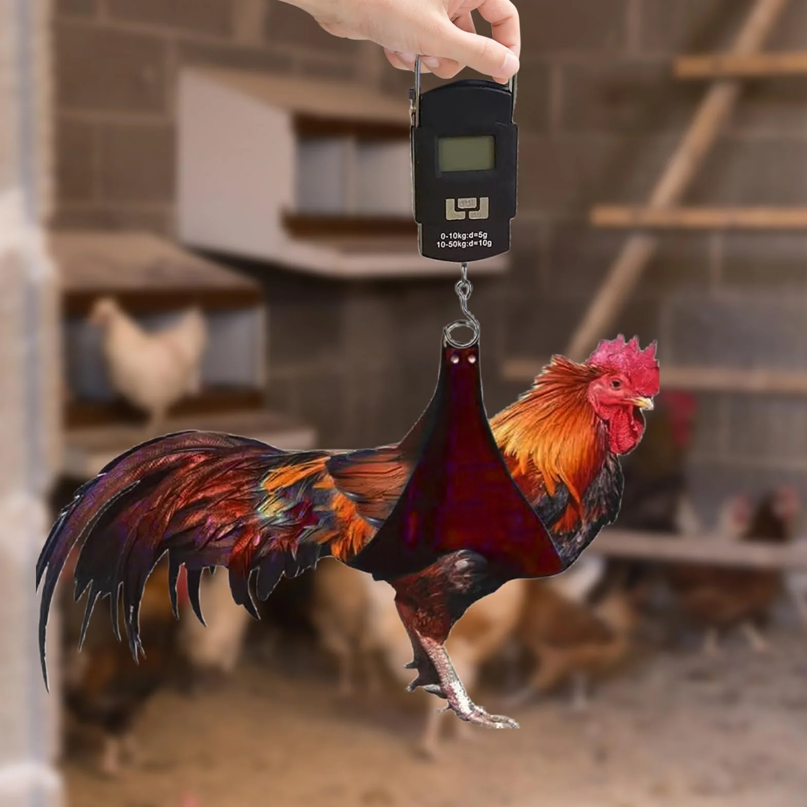 Eslinga para Soporte De Pollo: Eslinga para Gallina con Báscula De Peso Incorporada, Arnés De Pesaje De Aves De Corral Ajustable para Animales Pequeños, Eslingas De Báscula Duraderas Y Colgantes para