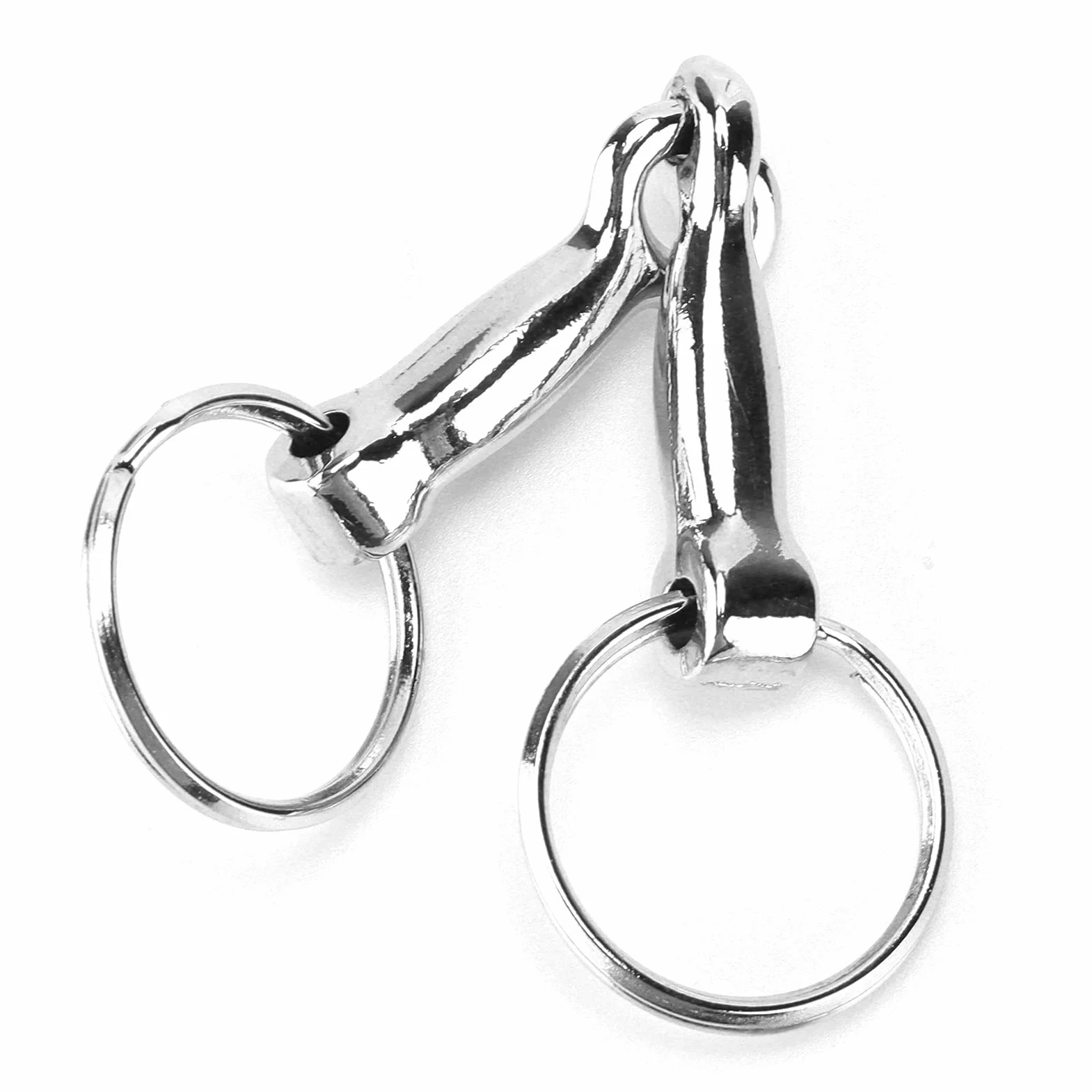 Llavero de los Pedazos de Caballo, Llavero de los Pedazos de Snaffle Llavero de Pelham de la aleación del cinc Nudo de la Llave del Pedazo de Caballo del Solo Conector
