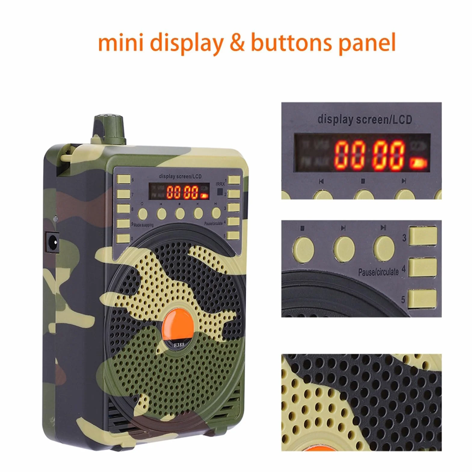 Llamador de Pájaros Electrónico, Altavoz MP3, Kit Control Remoto Portátil