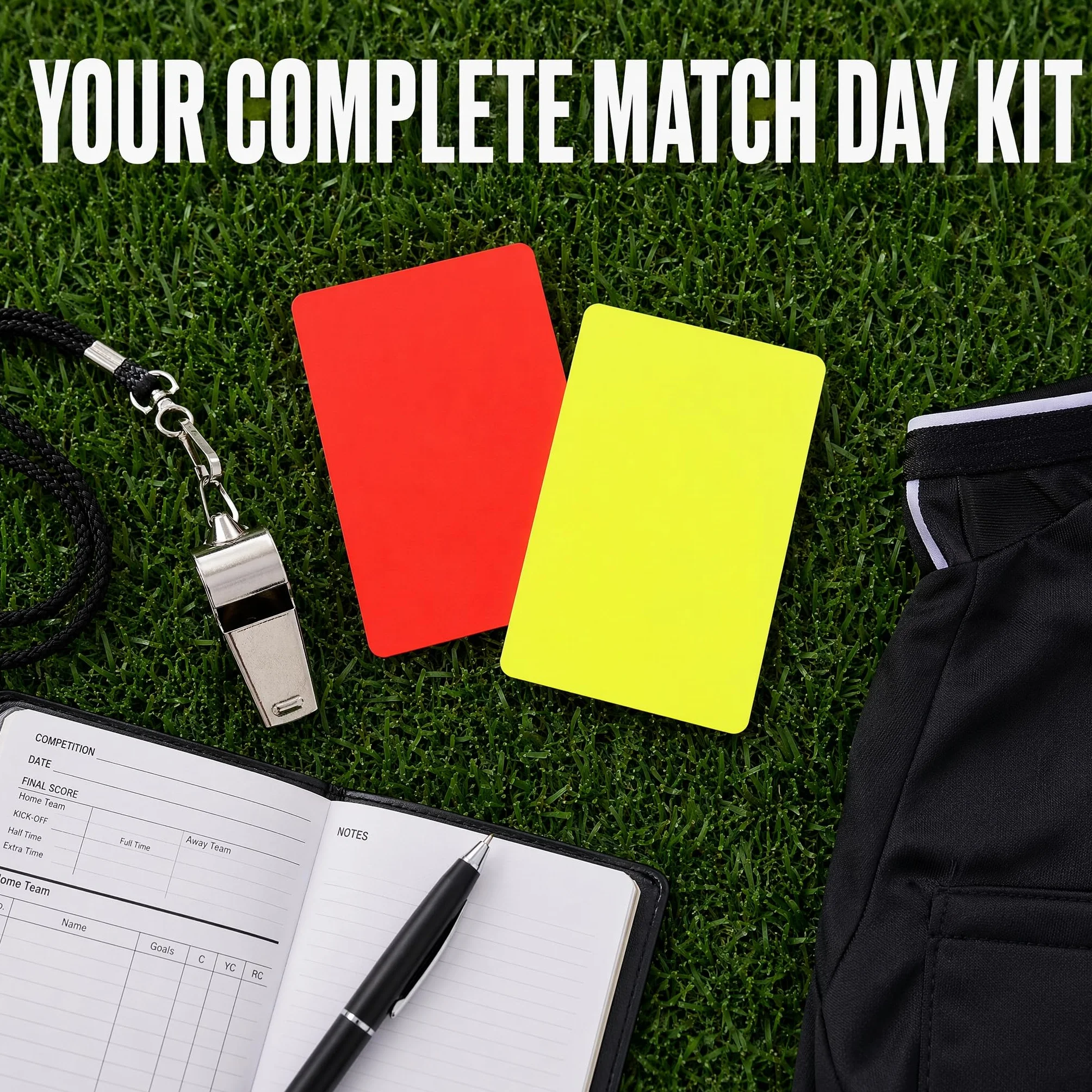 Tarjetas Arbitro Futbol PVC Amarillas Rojas 8x10.5 cm Impermeables Juego