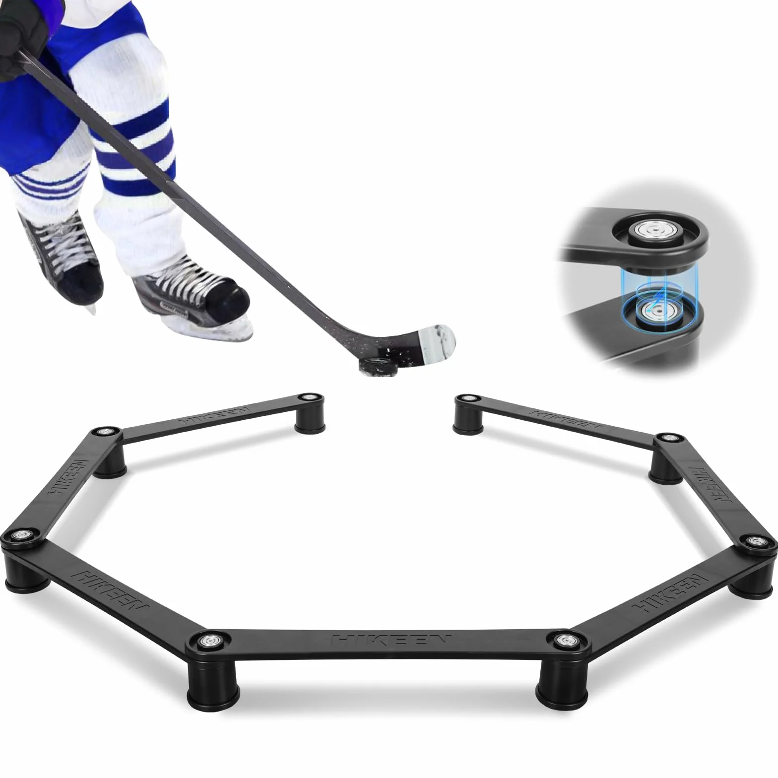 BOOSTEADY Entrenador de Manejo de Palos de Hockey de 5 Secciones Magnético Ajustable