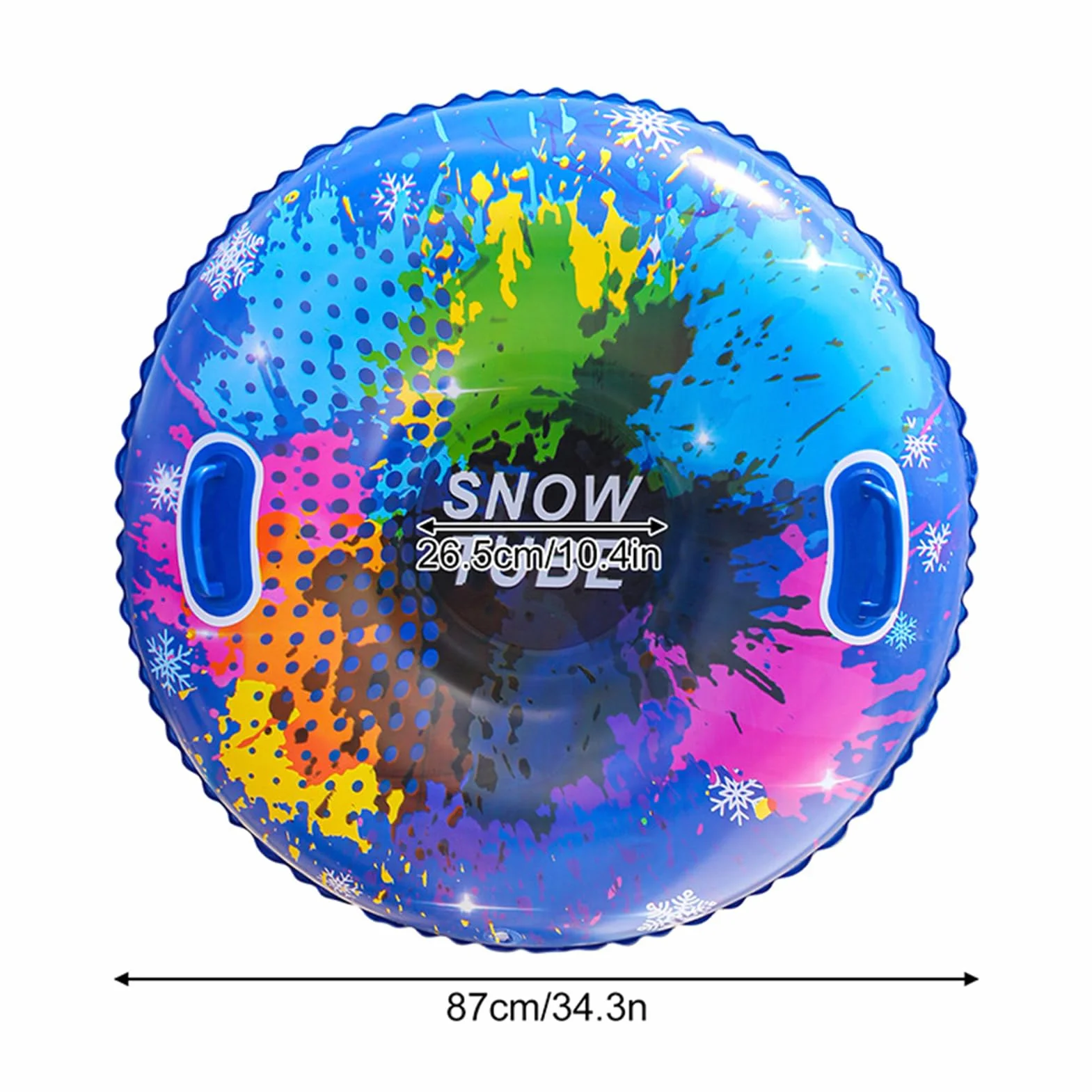 Trineo inflable 87 cm PVC pared gruesa neumáticos nieve niños asas tubo nieve pesado familias