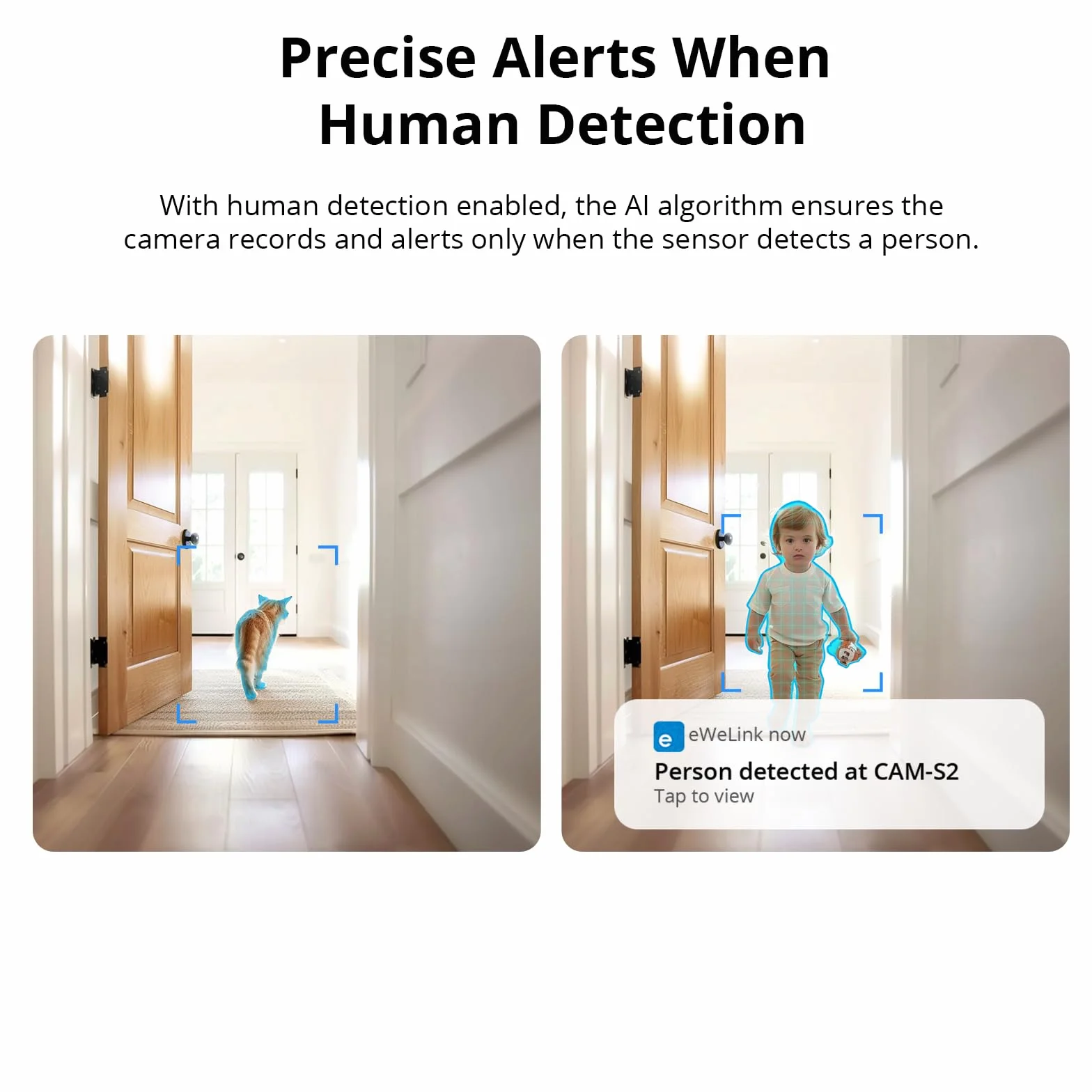 SONOFF CAM Slim Gen2 Cámara de Seguridad para Interiores, Cámara para Mascotas con Aplicación de Teléfono, Detección Humana (CAM-S2), Compatible con Alexa y Google Home