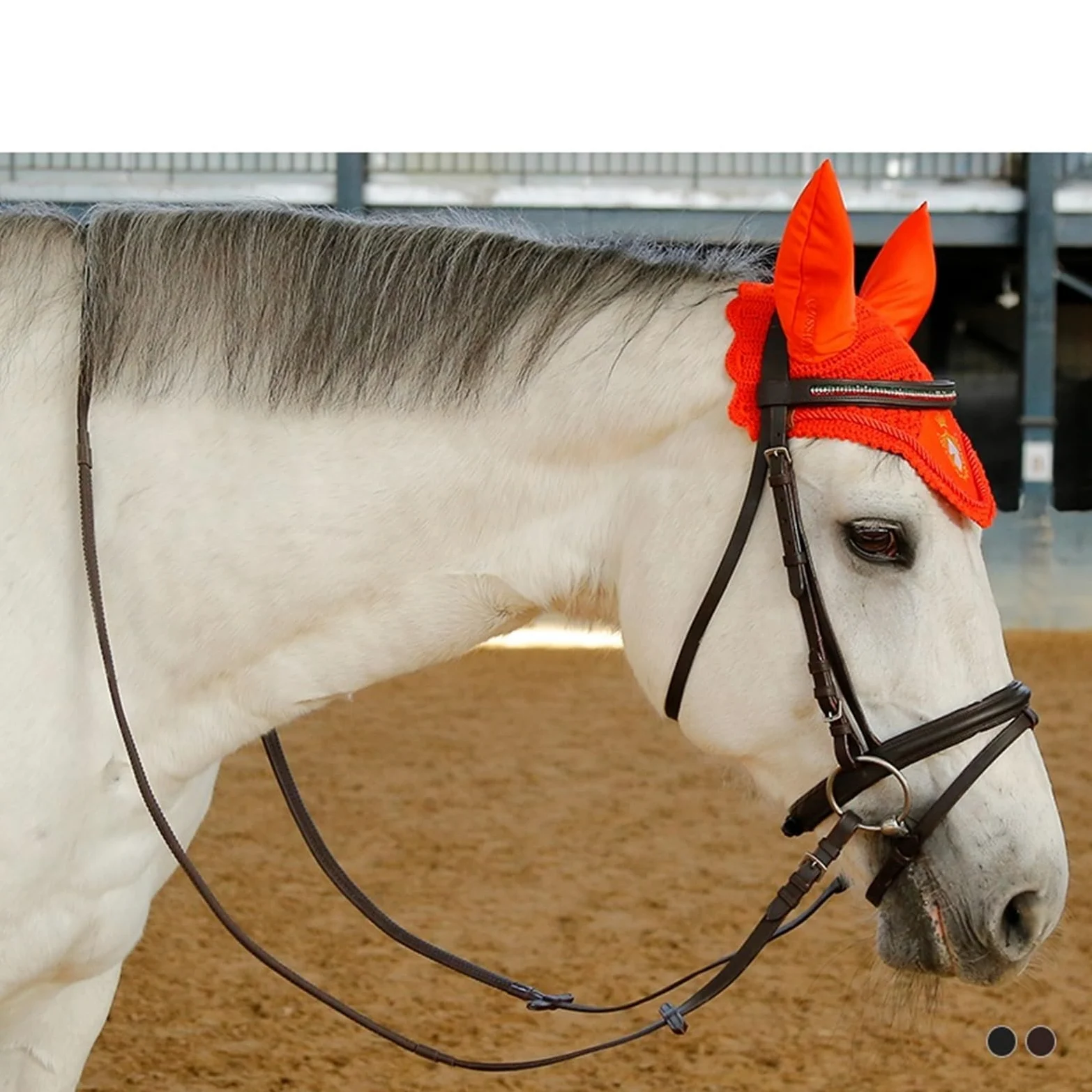 Riendas de Caballo Brida de Diamante Brida de Cuero Color marrón con riendas de Goma con tapón para Caballos(Black S)