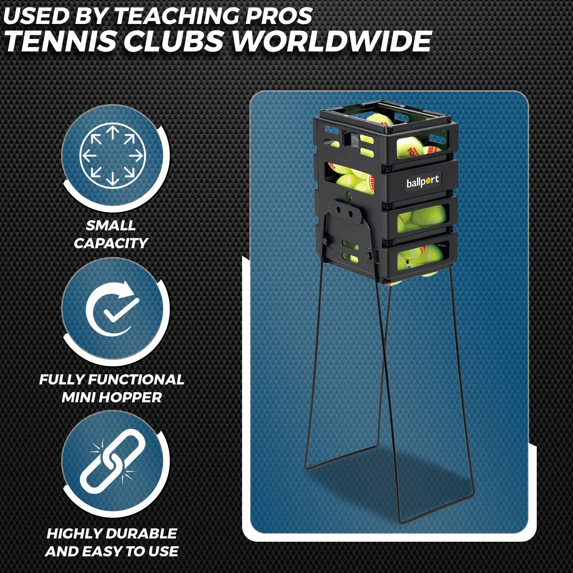 Tourna Mini Tolva Recoger Pelotas de Tenis BALLPORT