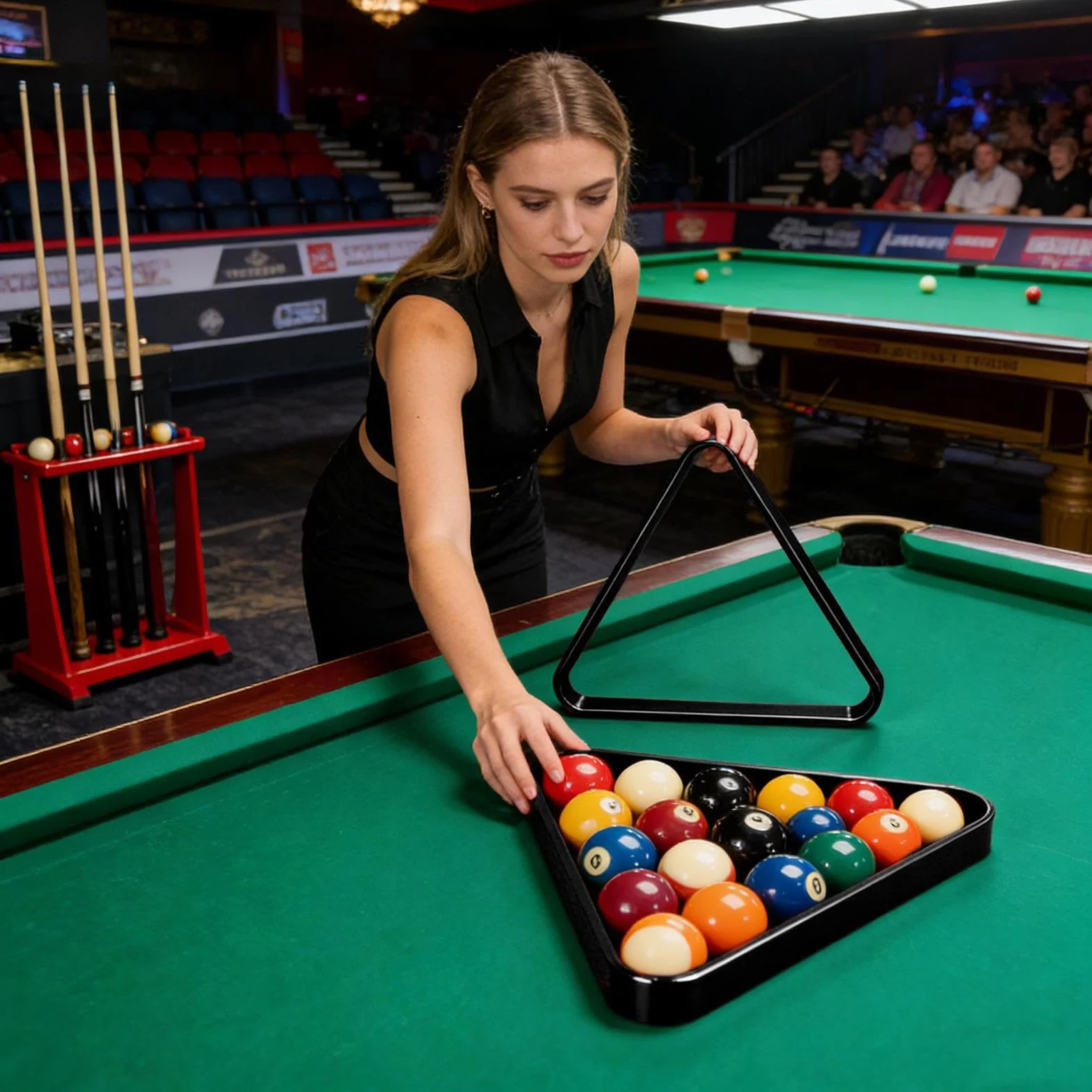 Triángulo Para Bolas de Pool Estándar - Accesorio para Mesa de Billar para Entrenamiento Partido Hogar