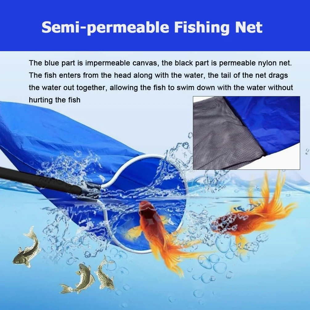 1 2 3 4 Juegos Kit de Acuario de Calcetín Koi, Red de Pesca for Acuario Red de Aterrizaje de Peces Red de Captura Cesta de Malla Suave for Accesorios