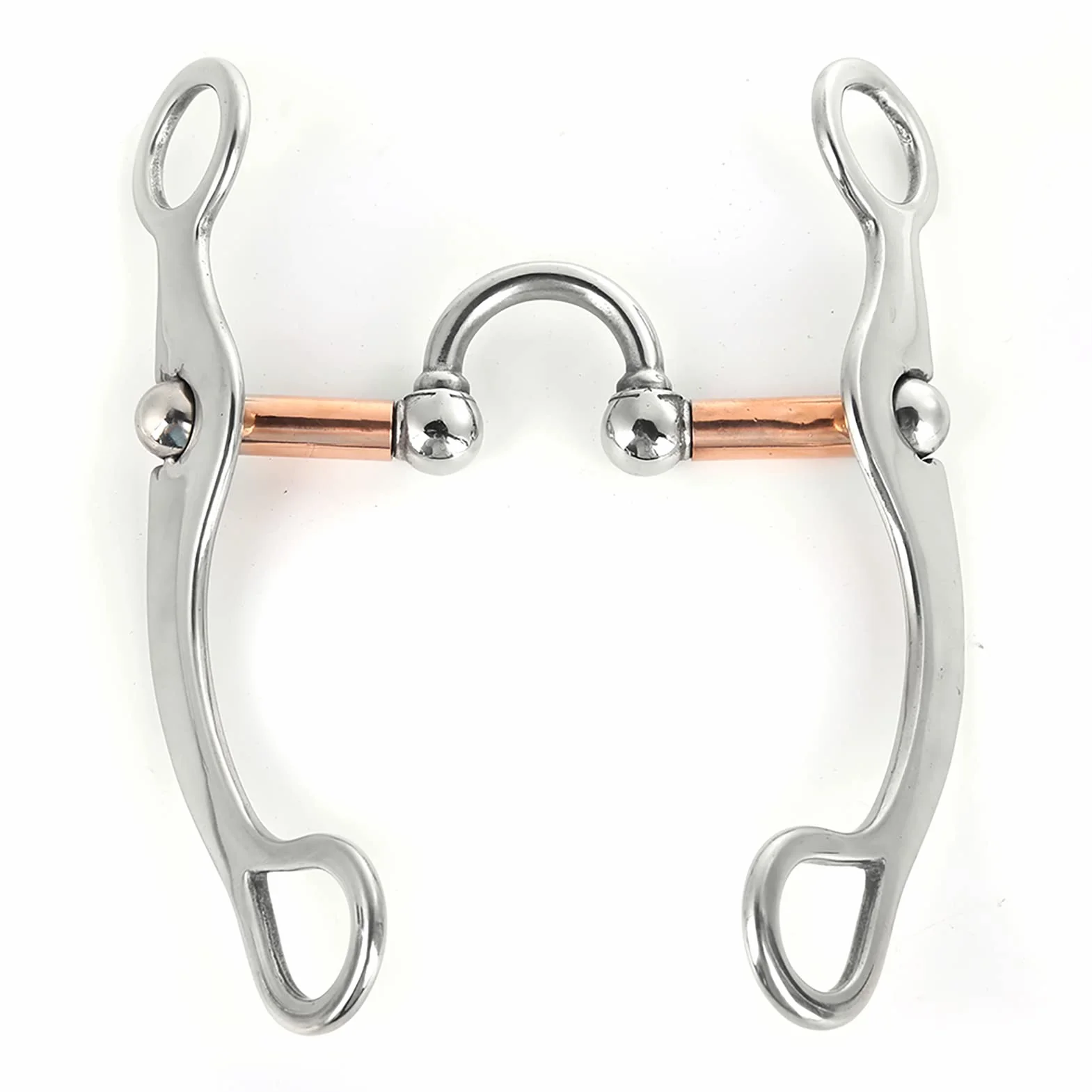 KIMISS Happy Mouth Roller Broca de Espesor de Acero Inoxidable Rodillo de Broca de Boca Suelta para Caballo - Anillos de Acero Inoxidable Duraderos
