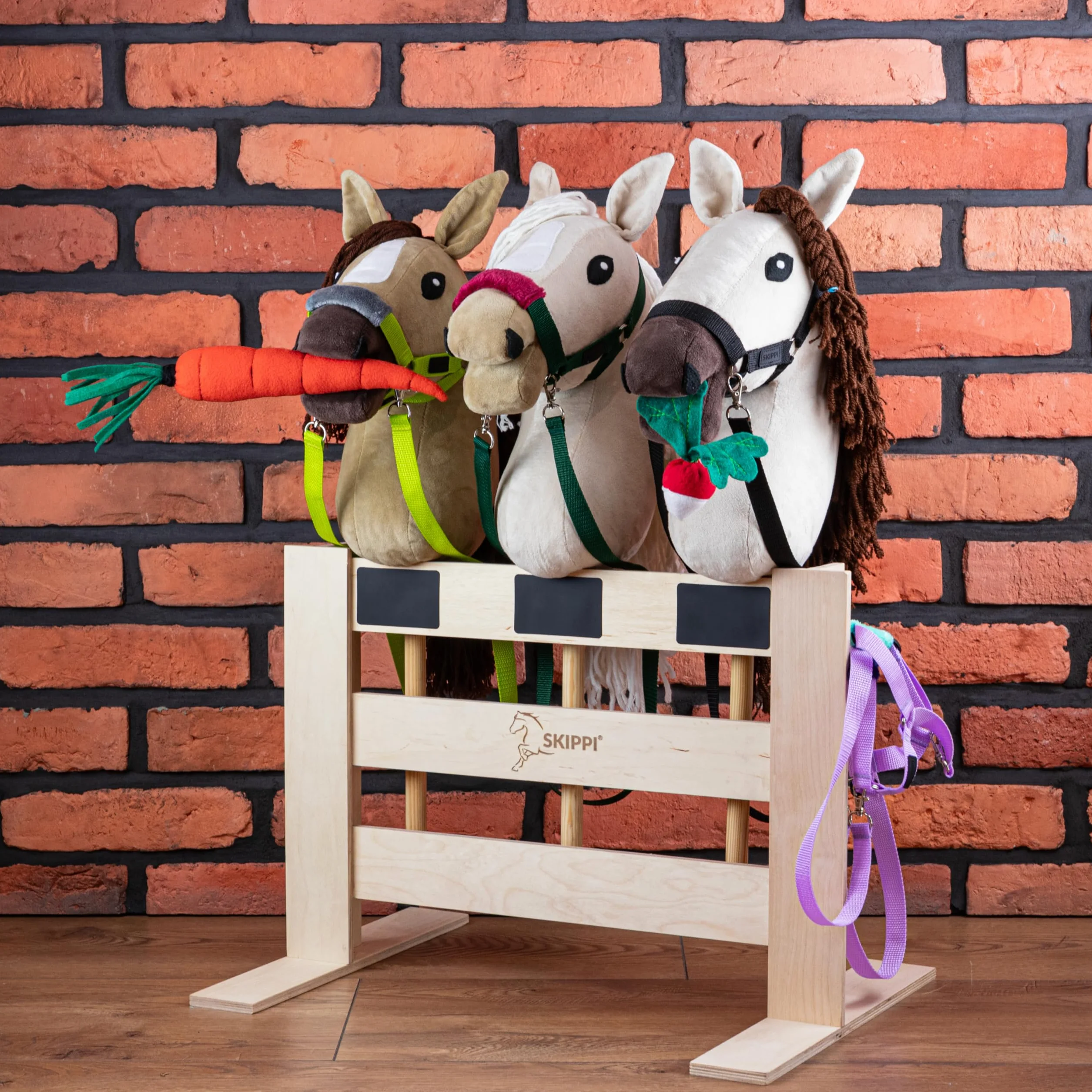 SKIPPI Hobby Horse Paddock para 3 Caballos, Hobby Horse Cuadra, Establo, Recinto, Box