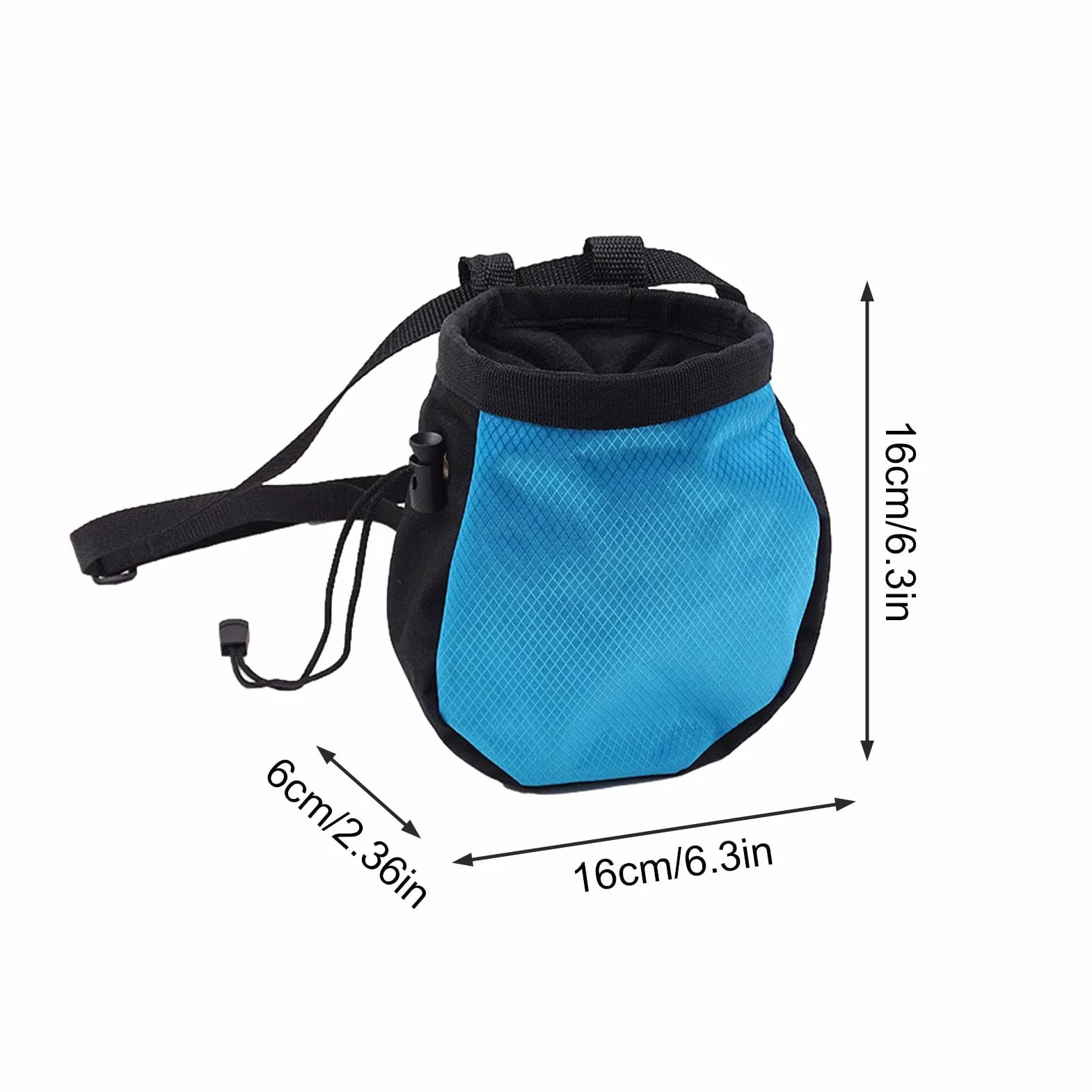 Bolsa de Tiza para Escalada en Roca con Bolsillo Cremallera y Cinturón Ajustable