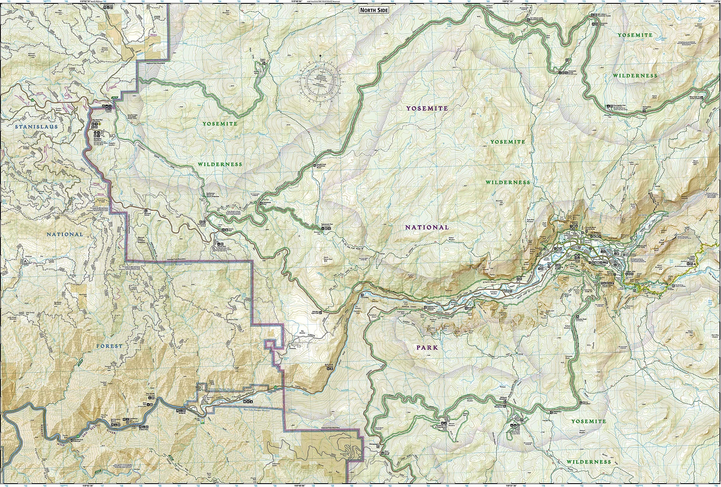 Yosemite Sw, Yosemite Valley & Wawona: Trails Illustrated National Parks Map (National Geographic)