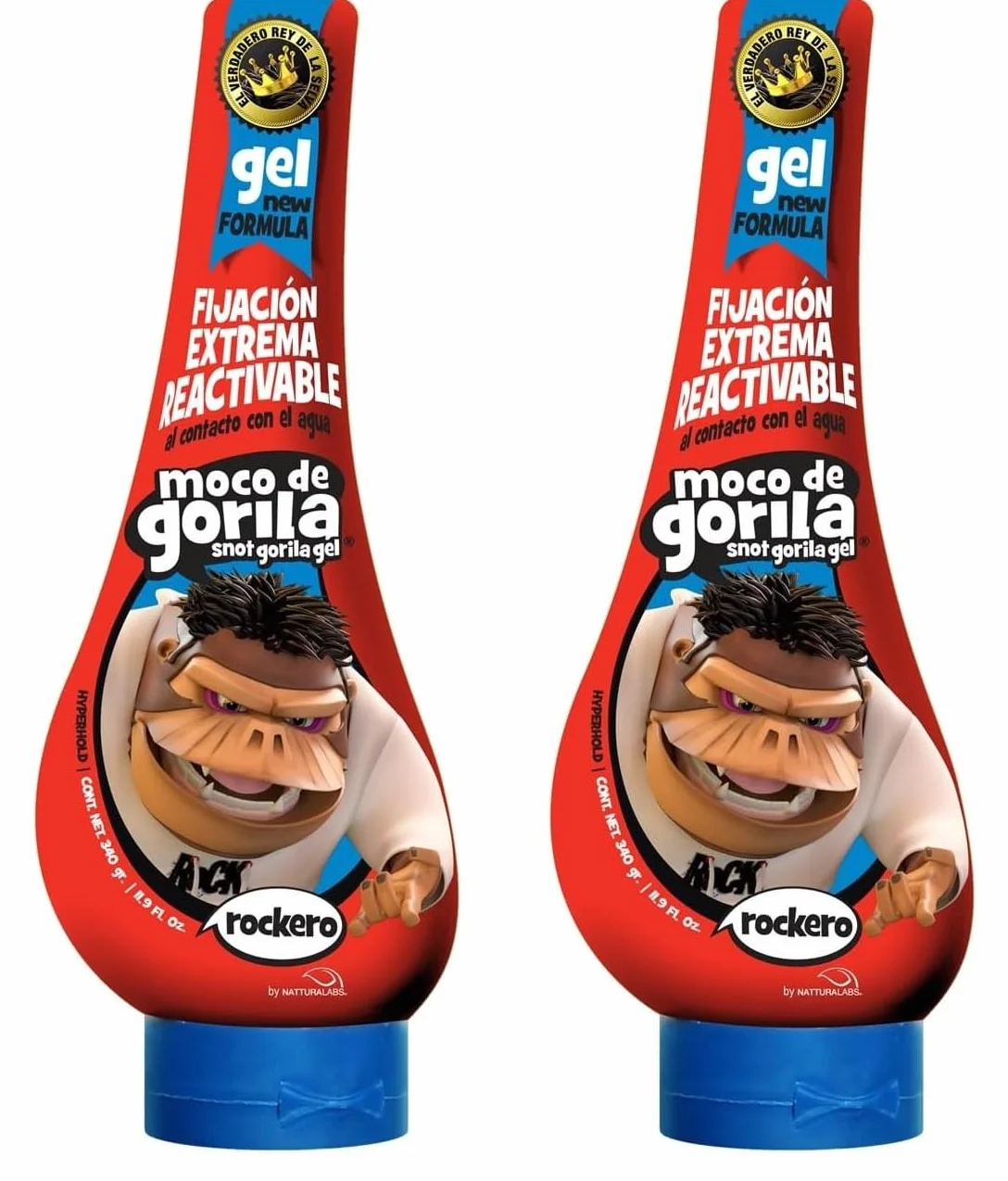 Pack 2x Moco de Gorila Rockero rojo