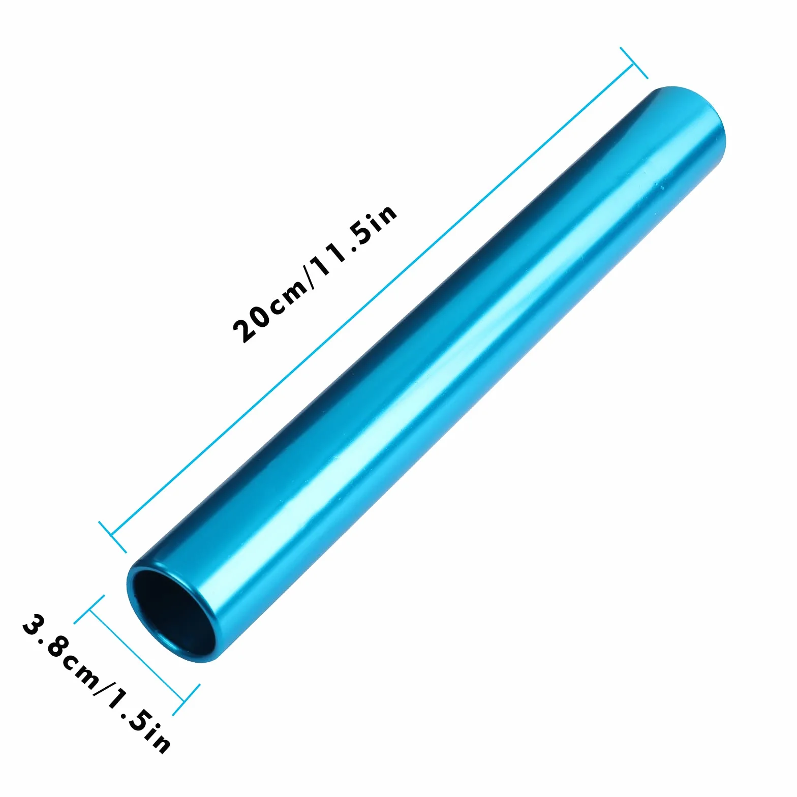 Bastones de relevo de aluminio para pista de campo, equipo de carrera resistente a la corrosión, superficie lisa de alta resistencia