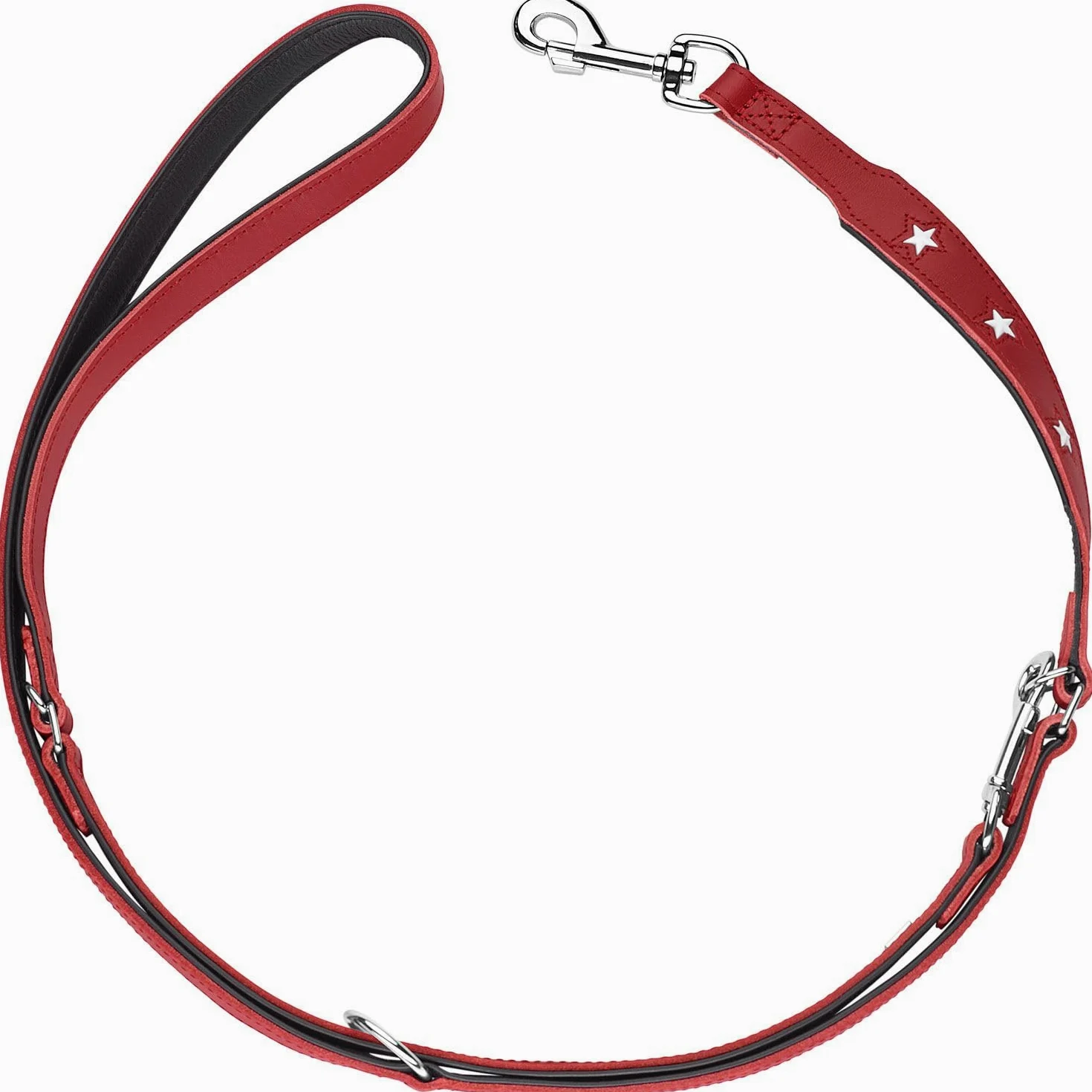 Hunter Magic Star Okoleather - Correa de Entrenamiento, Grande, Color Negro y Rojo