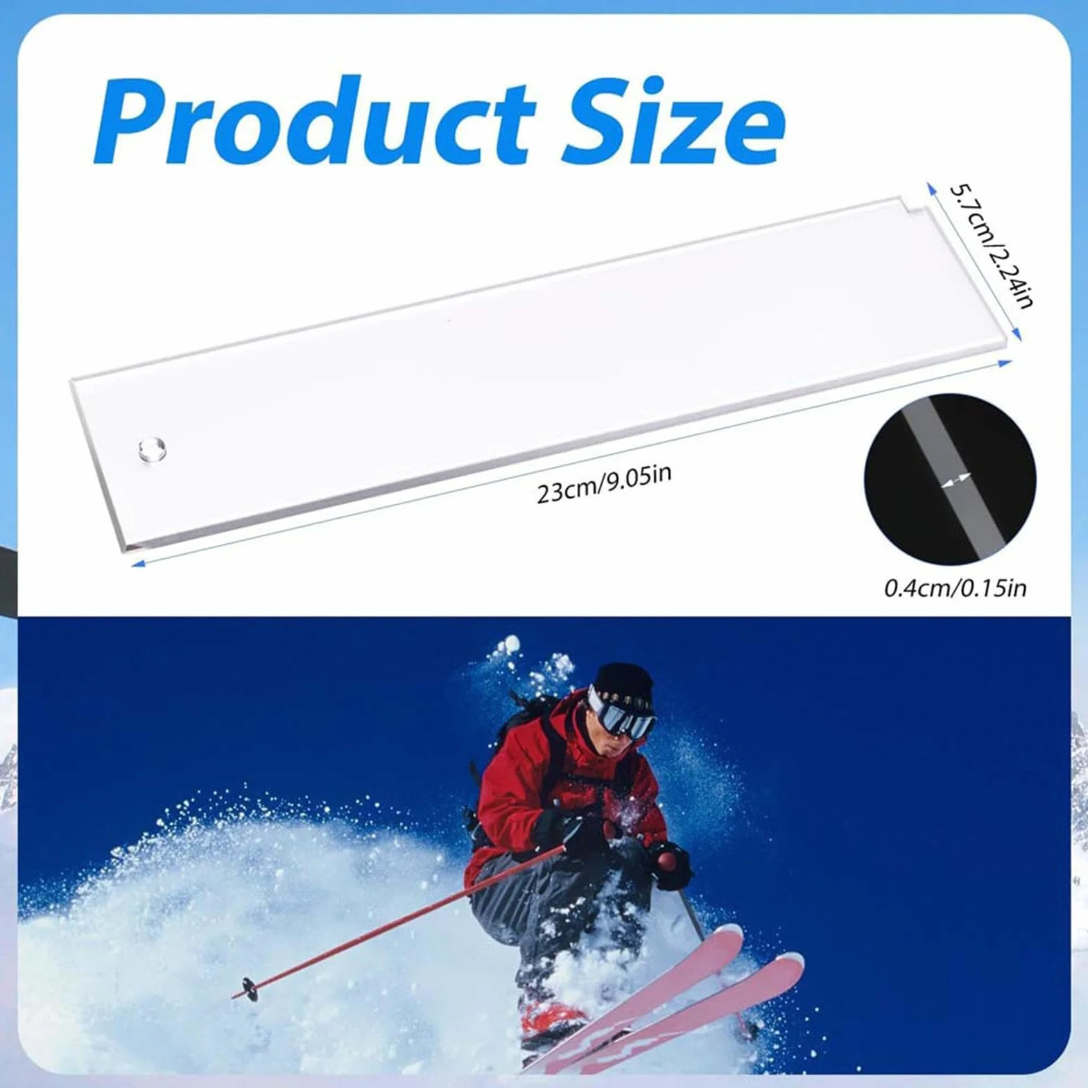 Raspador de cera para snowboard, esquí y surf | Herramienta de encerado con muesca