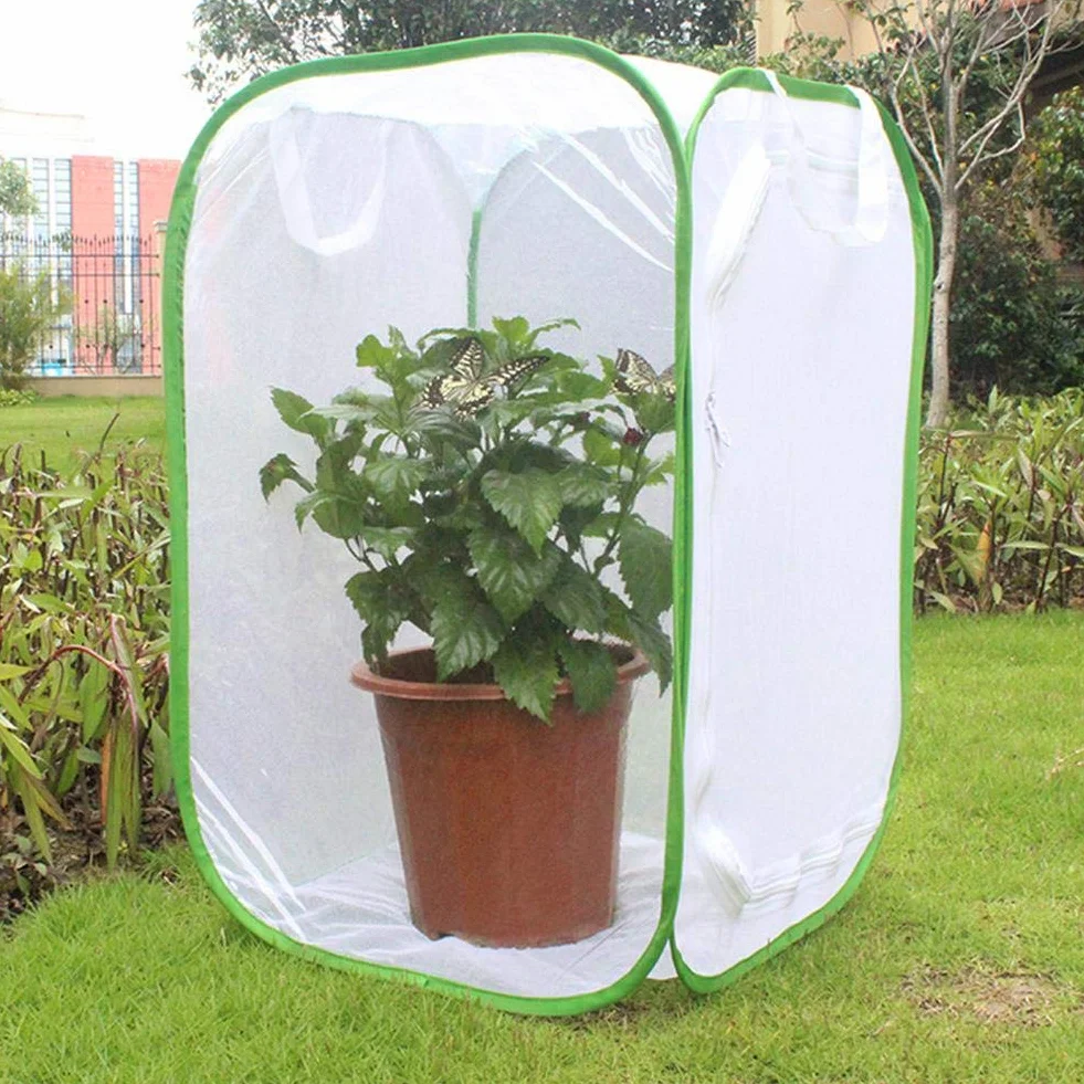 Hábitat portátil de Caterpillar, Jaula de hábitat de Insectos y Mariposas, Jaula de cría Duradera y Grande Jaula de cría ventilada, para Cultivar Insectos en el Patio(40 * 40 * 60cm)