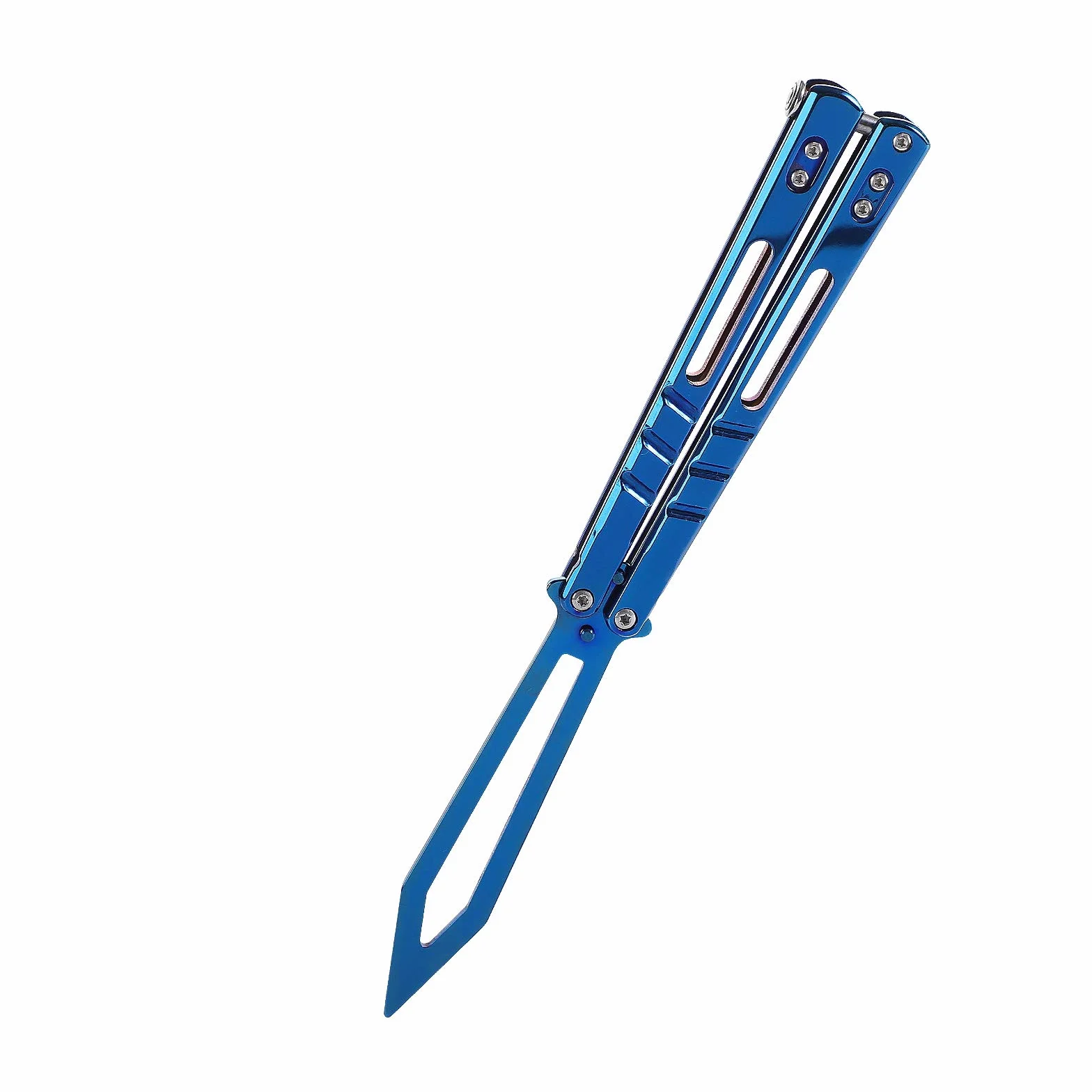 Palos de práctica de Acero Inoxidable para Principiantes, no Afilados, Duradero (Azul)