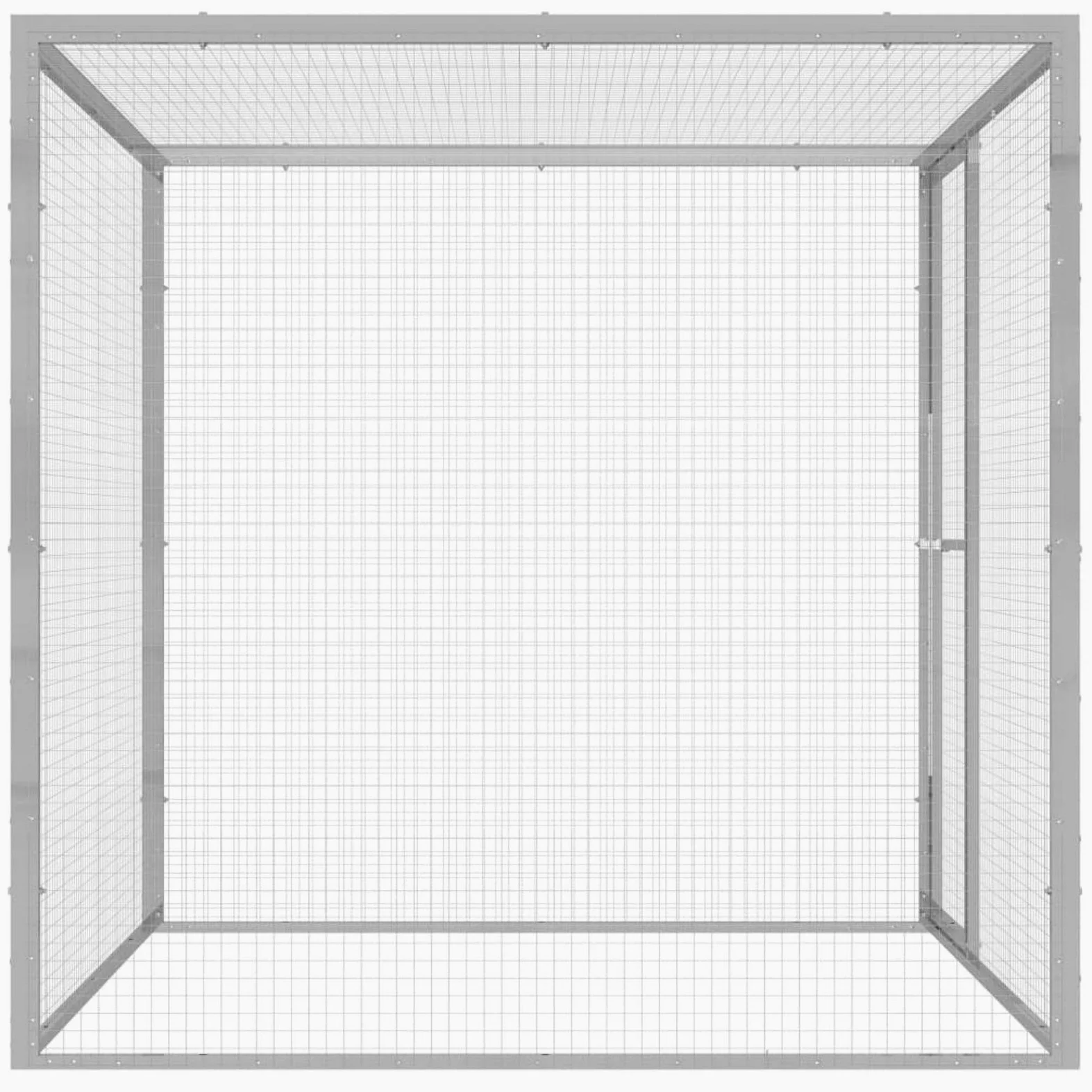 IKAYAA Voladera Grande para Pájaros, Pajarera de Exterior, Voladera de Jardín, Pajareras Exterior en Jardin - 1,5 x 1,5 x 1,5 m
