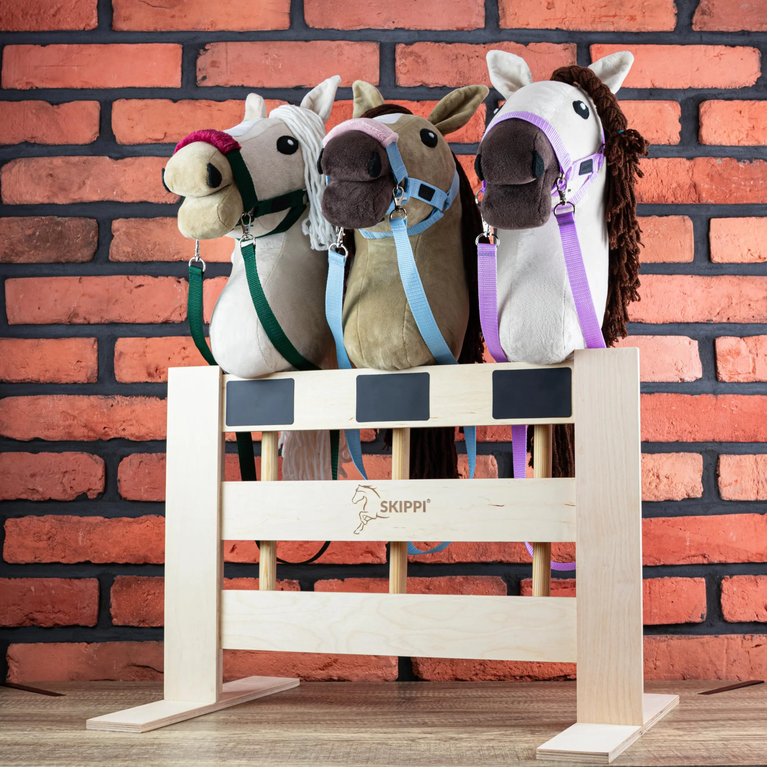 SKIPPI Hobby Horse Paddock para 3 Caballos, Hobby Horse Cuadra, Establo, Recinto, Box