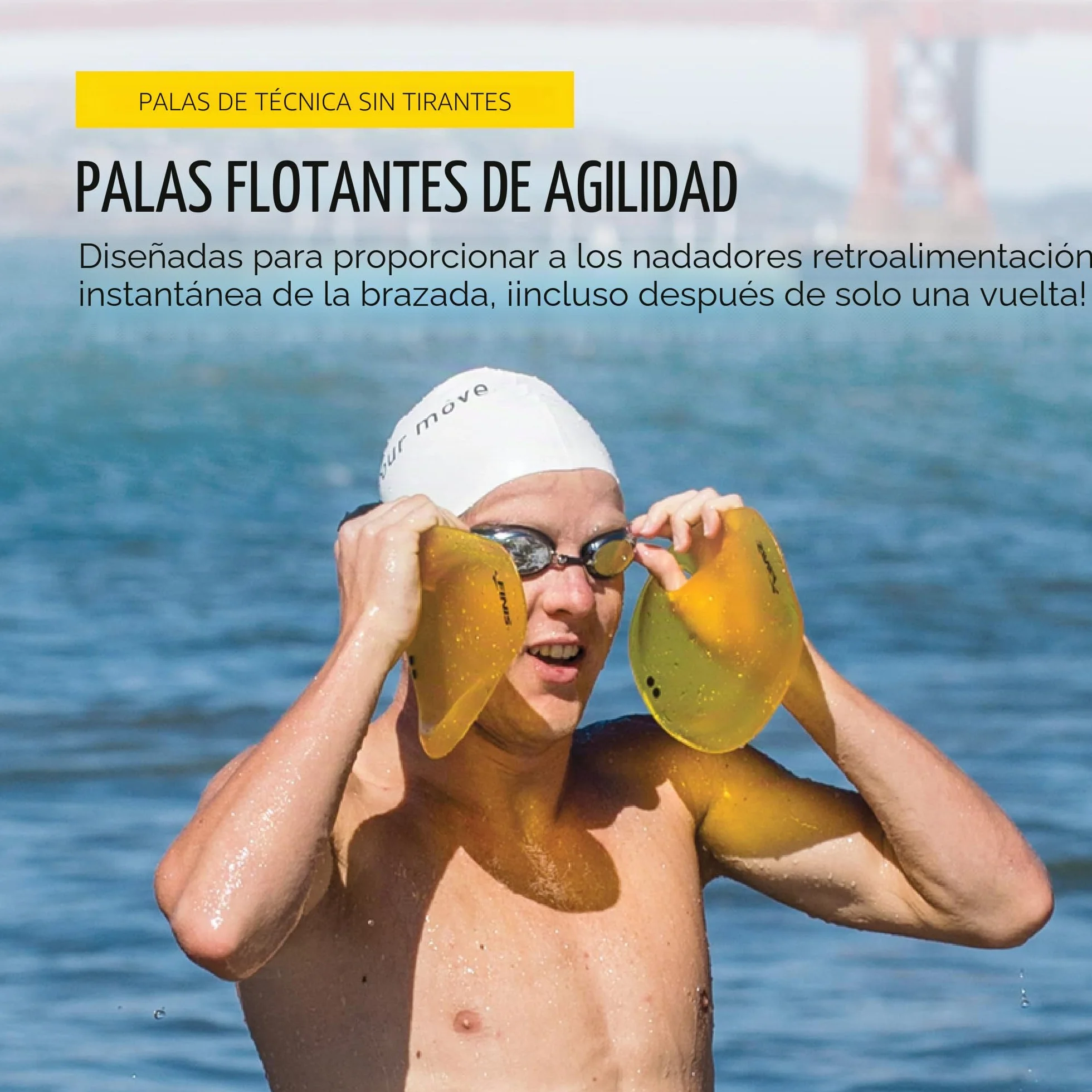 FINIS Agility Paddles Raquetas de natación flotantes para entrenamiento de velocidad