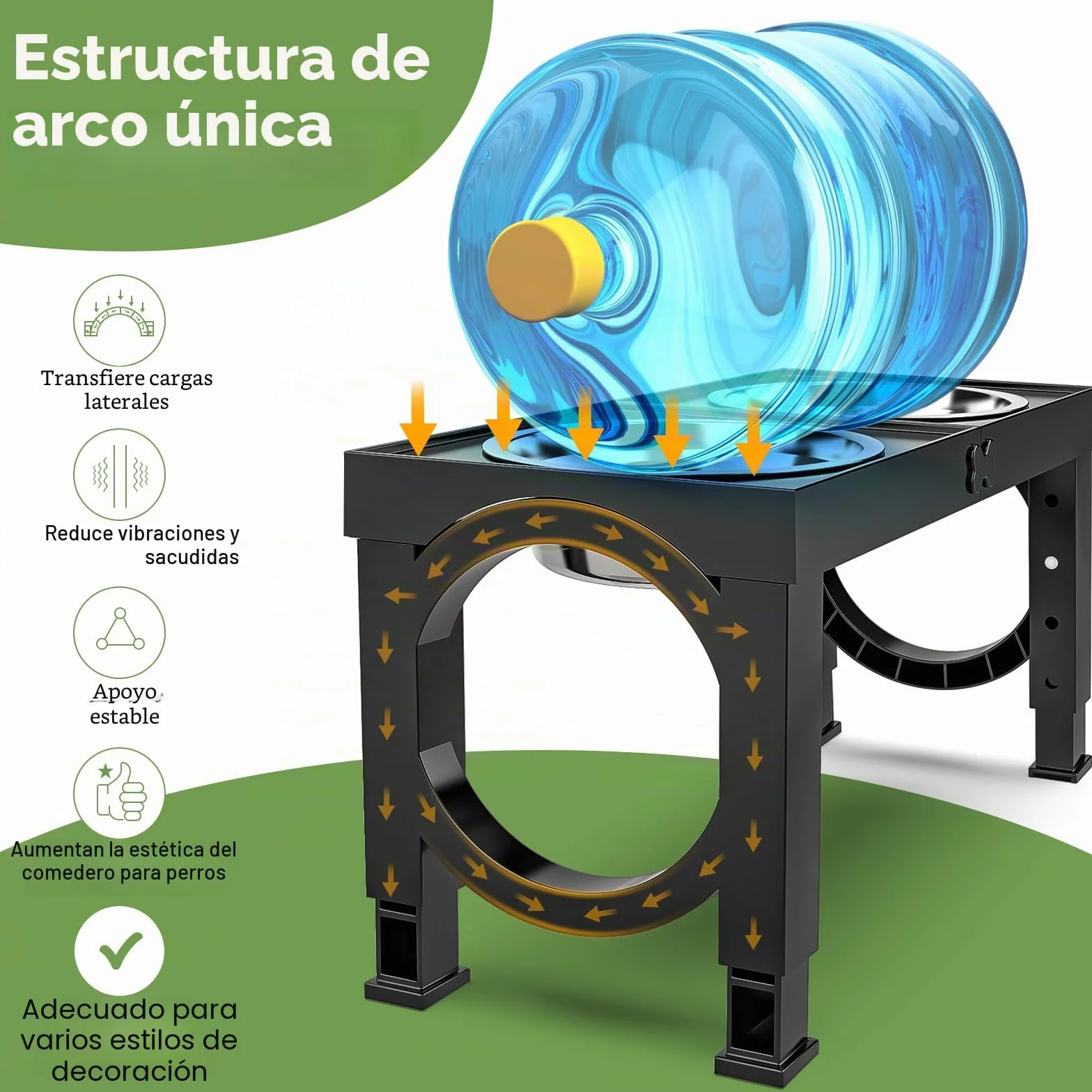X XBEN Comedero Perro Elevado, Comedero Elevado de 5 Alturas Ajustables, 2X1,5L Comedero y Bebedero Perro, Comederos Elevados para Perros Pequeños, Medianos y Grandes, Plegable y Antideslizante