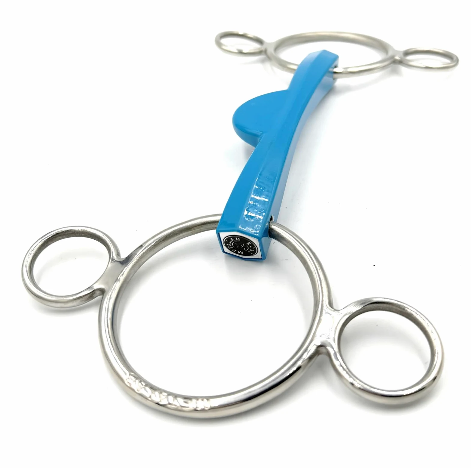 ES0253 METALAB FlexiBit Pessoa - Trenza de 3 anillos Flexi Port – Trenza flexible de acero inoxidable con sin lengua y efecto palanca para un mayor control en caballos fuertes (12,5 cm)